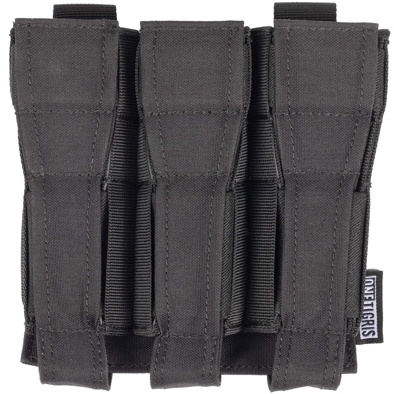 OneTigris Tactical Mag Pouch, MOLLE Triple Open-Top Magazine Pouch fits Most SMG Magazines MP5 Mags 33 Round Glock 9mm Mags