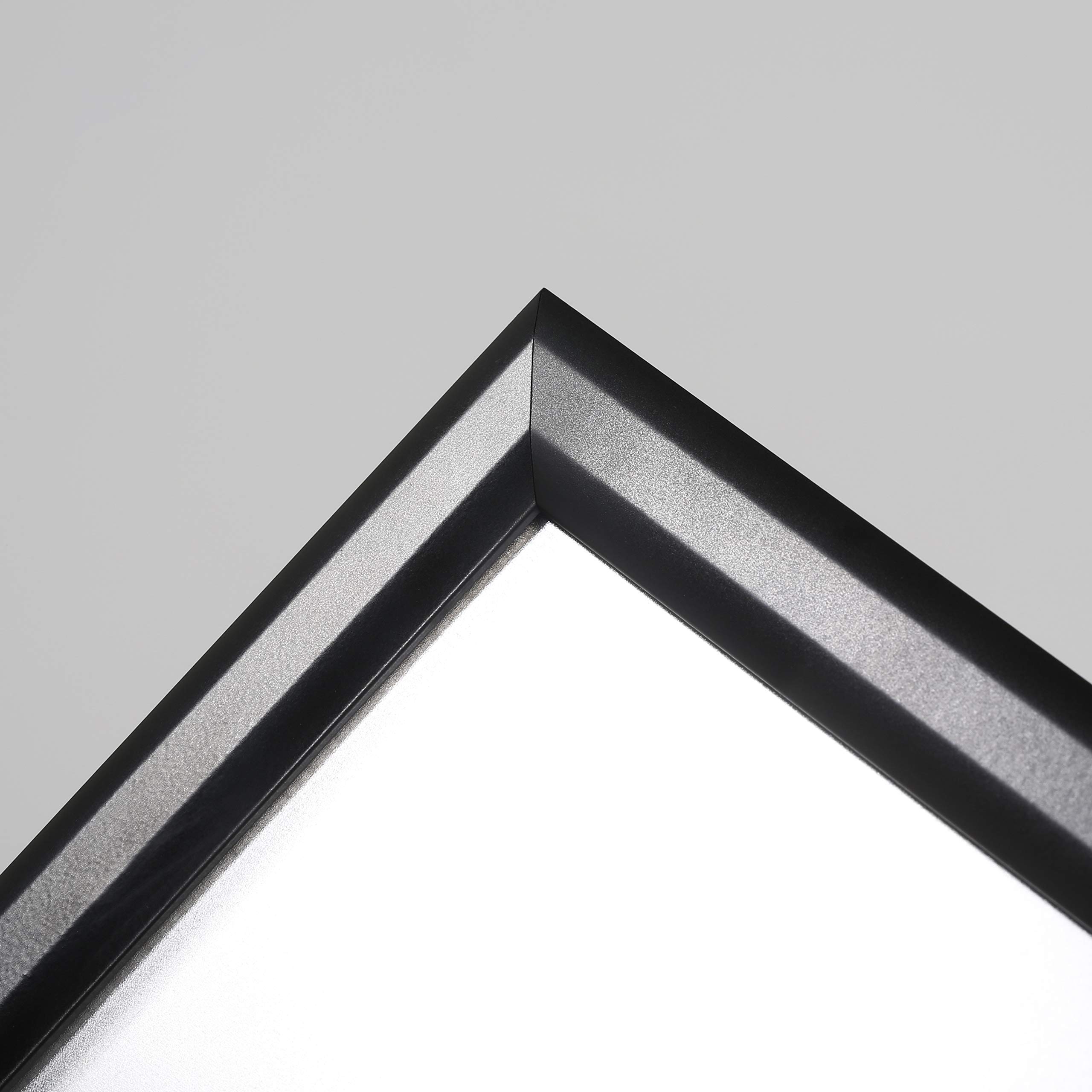 Soporte ajustable para carteles de doble cara, de aluminio, placa de acero pesada, uso vertical y horizontal con marco, color Negro DIN A4