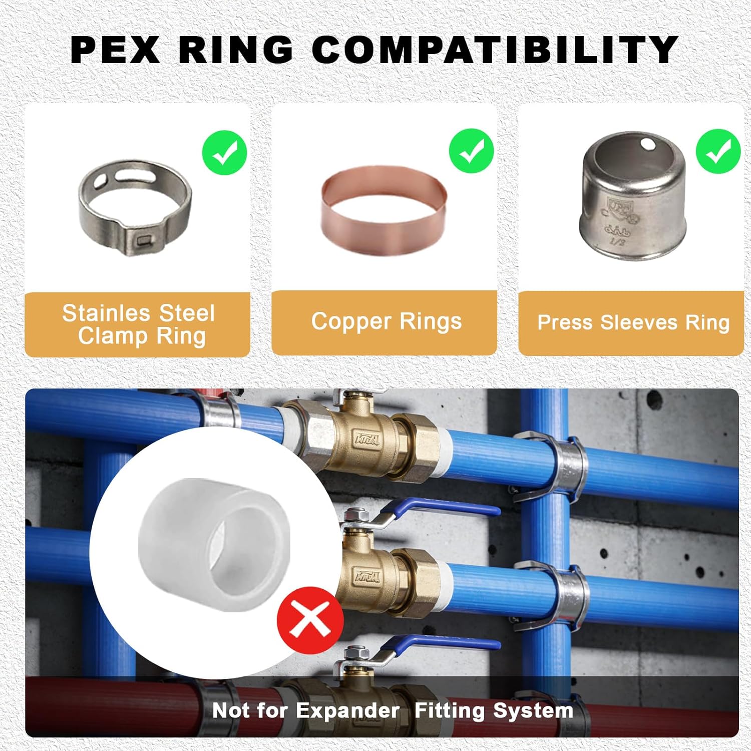 F1807 3/4" Pex Ball Valve, Brass Full Port Water Shut Off Ball Valve for Hot and Cold Water (10-Pack), UPC Certified