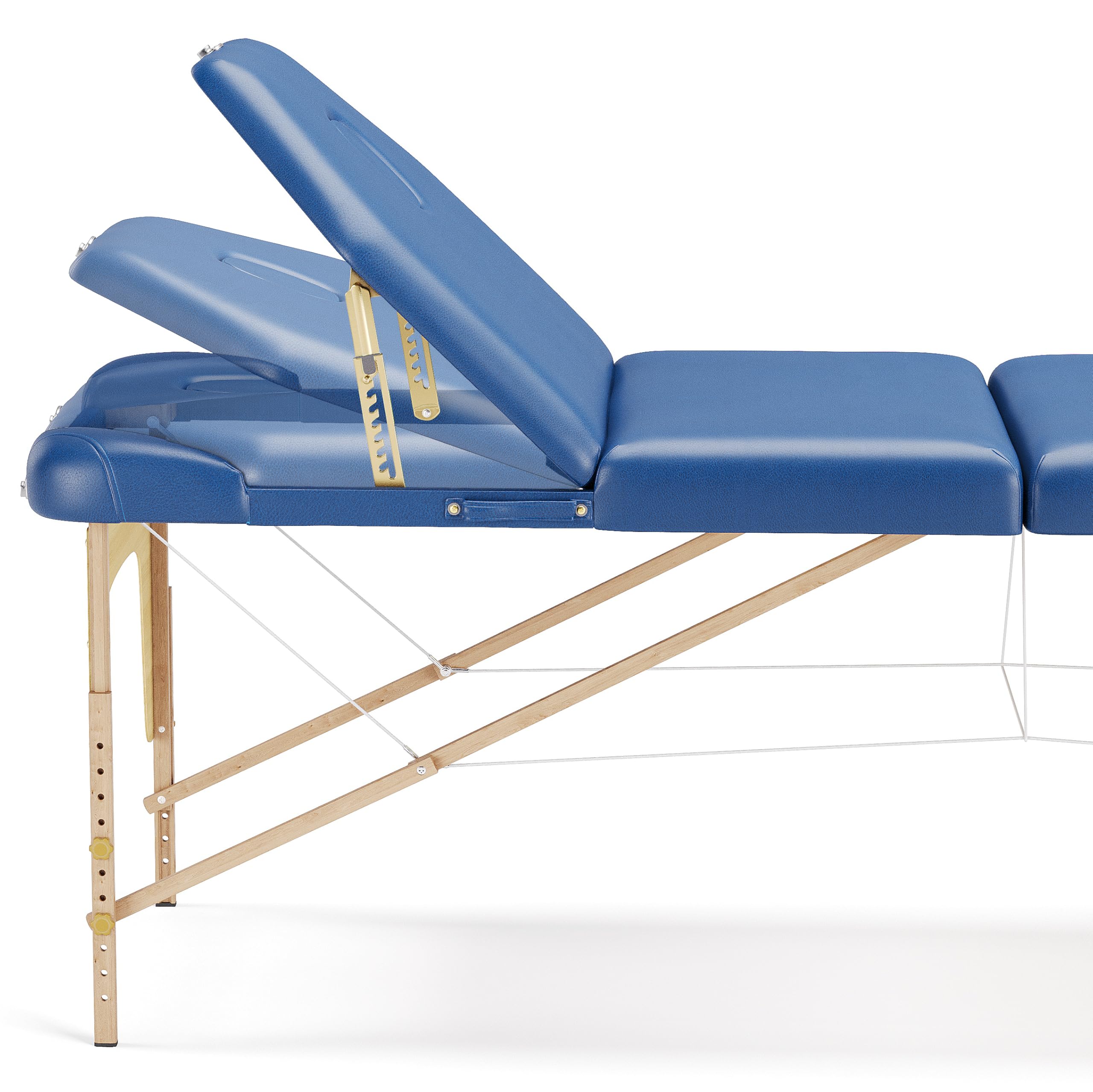Beltom® Lettino per Massaggio Portatile 3 Zone Nuovo Modello - Dimensione XL 195 X 70 CM - Pannello Reiki - Angoli ARROTONDATI E RINFORZATI - ESTETICA Fisioterapia Tatuaggi Relax - Blu