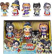 DC Super Hero Girls 3" Mini Dolls Hero Multipack, Includes Wonder Woman, Superman, Bumblebee, Batgirl, and Batman!