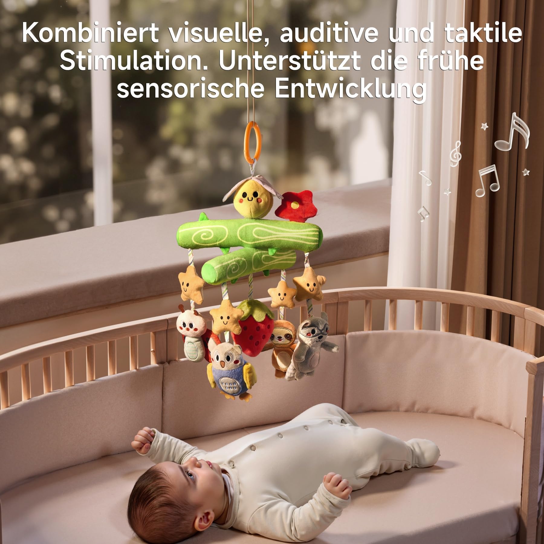 TUMAMA KIDS baby Spielzeug 0 3 6 Monate, Baby Geschenk Mädchen Junge, Hängendes Rasselspielzeug für Kinderbett, Mobile, Kinderwagen, Autositz, Neugeborenen Geschenk Aktivitätsspiel