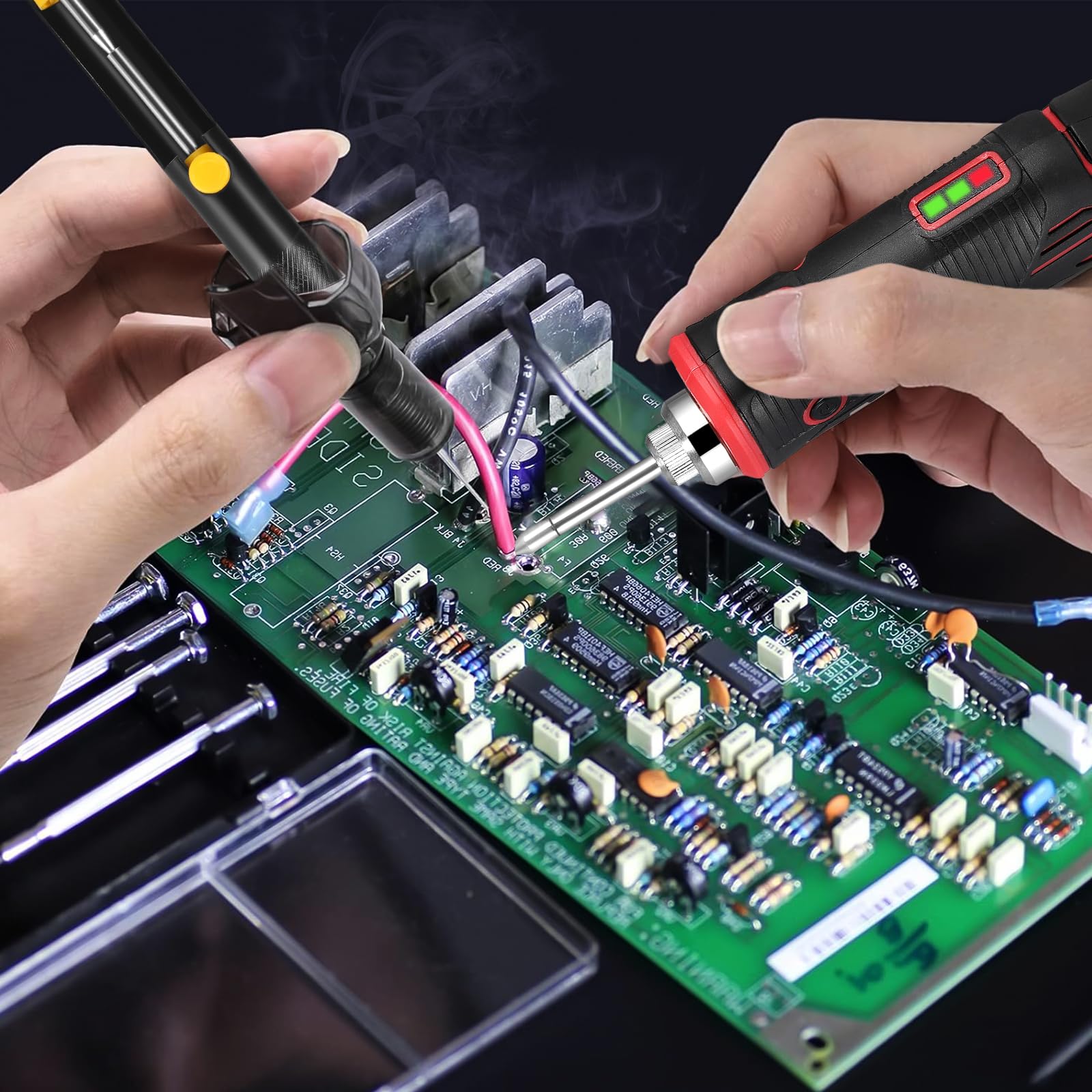 Saldatore A Stagno Senza Fili,Saldatrice Elettrico A Stagno,Carico Usb,Con 2 Consumo Di Saldatura Di Sostituzione,200-480 ℃,Ferro Di Saldatura Portatile Per Riparazione