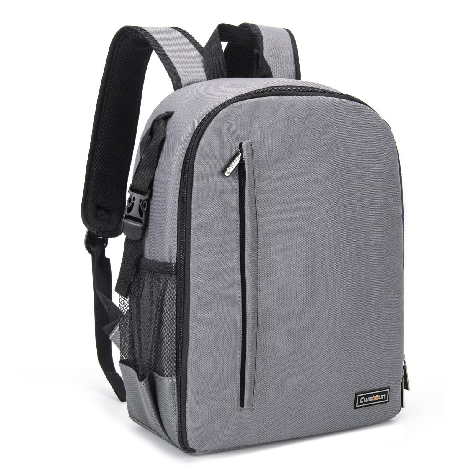 Cwatcun Zaino per Fotocamera Zaino Fotografico Impermeabile Borsa per Fotocamera Professionale per DSLR/SLR Mirrorless, Compatibile con Fotocamera Sony Canon Nikon e Accessori(2.0 Grigio, S)