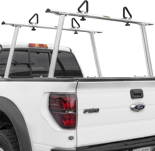 Miniatura 2 de Stark USA Estante universal para camión extensible de aluminio para camioneta, escalera, estante para contratistas (no requiere perforación)