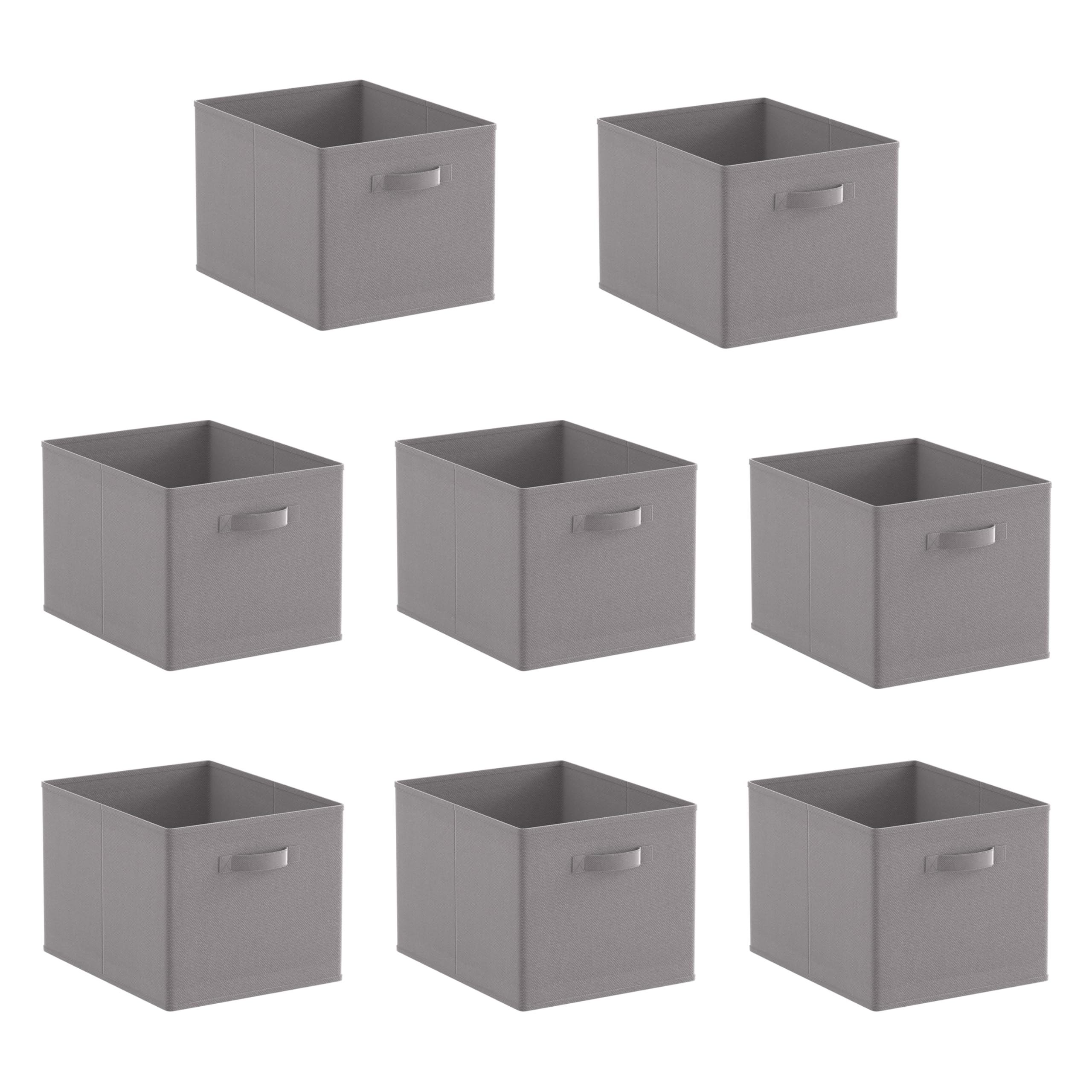 Foldable Storage Cubes Boxes Pack of 10 with Handle for Home Organization, Fabric Wardrobe Storage Box Organizer Basket Bins for Clothes Toys Towels, Collapsible&Durable Dark Blue 33x38x33cm — view 39