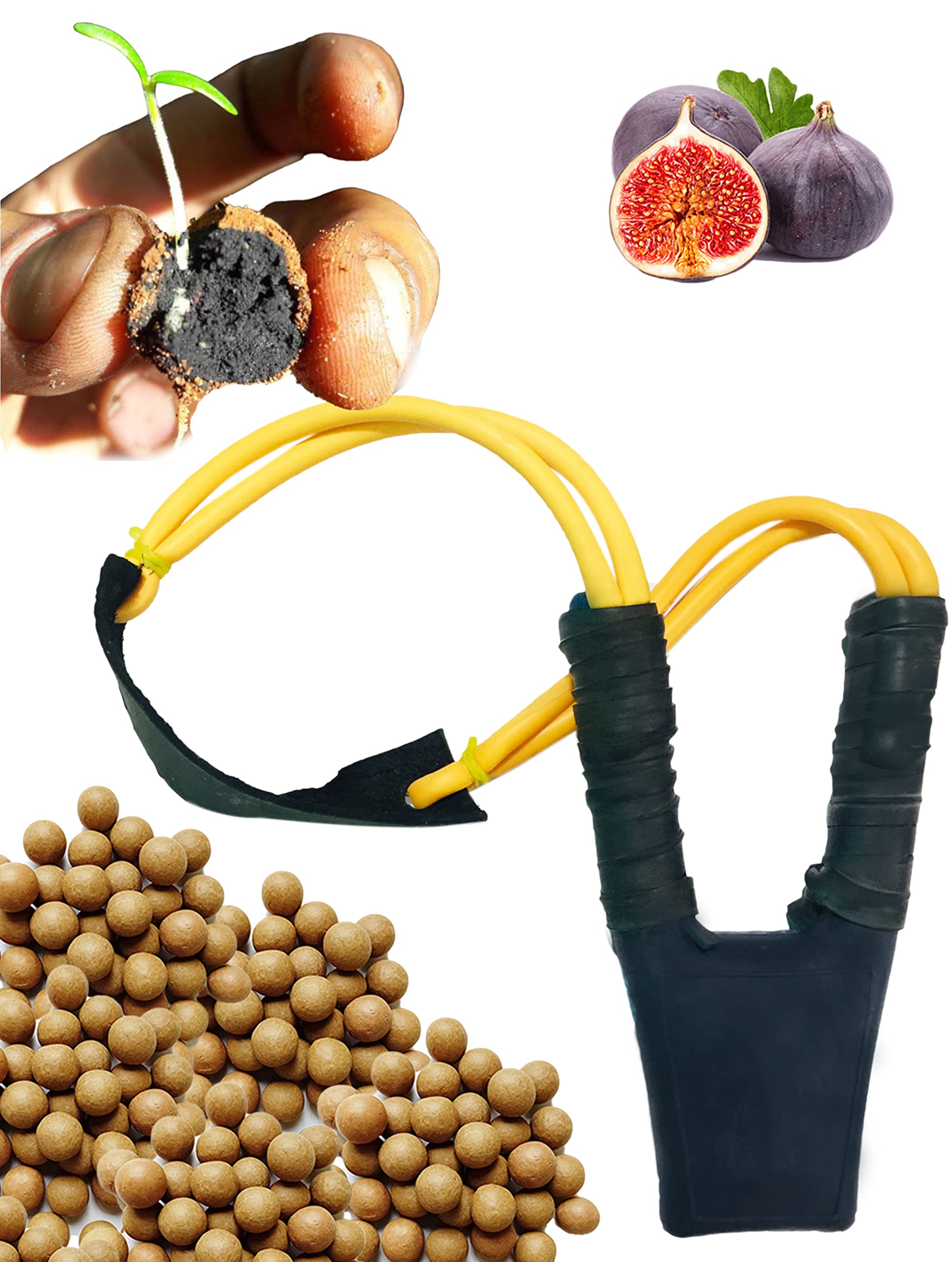Human Birds Seed Balls Slingshot, Slingshot With 50 Seed Balls Gulel, Slingshot Catapult, Slingshot Gun, With Slingshot Balls, Strong Perfect Aim. (Common Fig 50 Seed Balls), Multicolor (B09C8WRCYM) Amazon Price History, Amazon Price Tracker