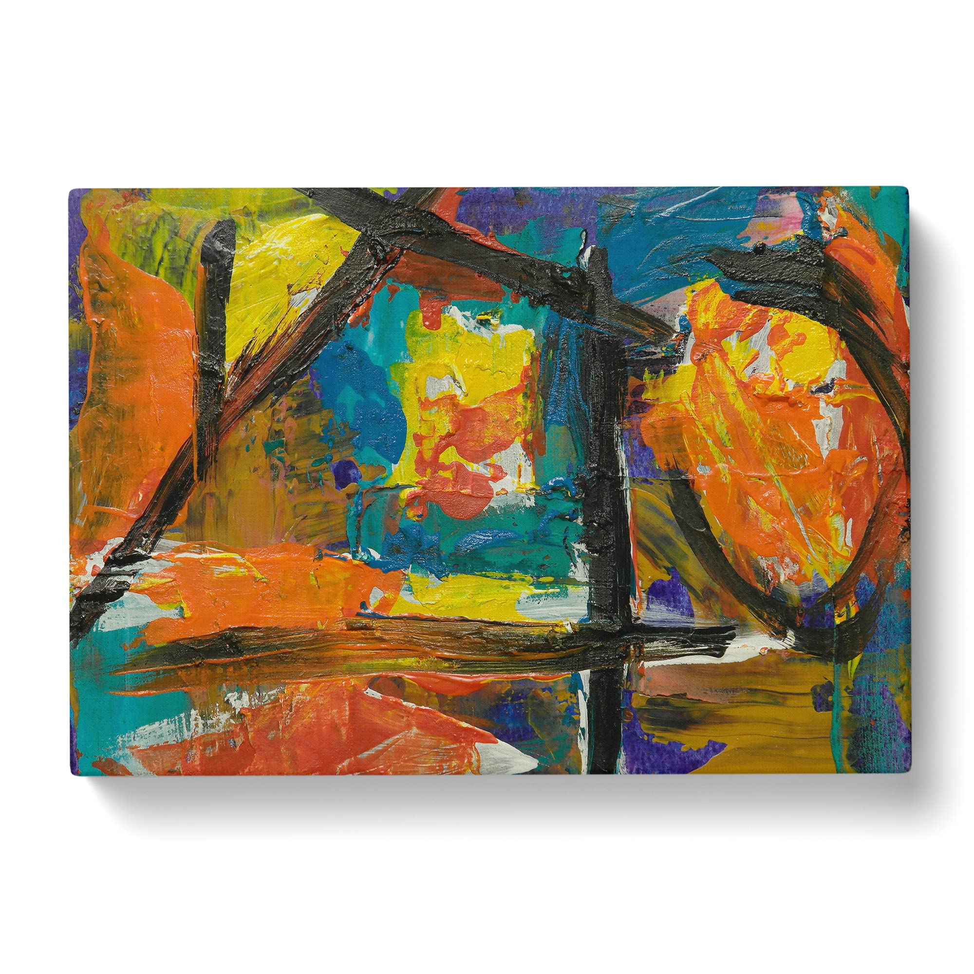 Abstract Art Painting Vol.151 By S.Johnson Canvas Print, Mixed, 25L x 50W cm - Image 2