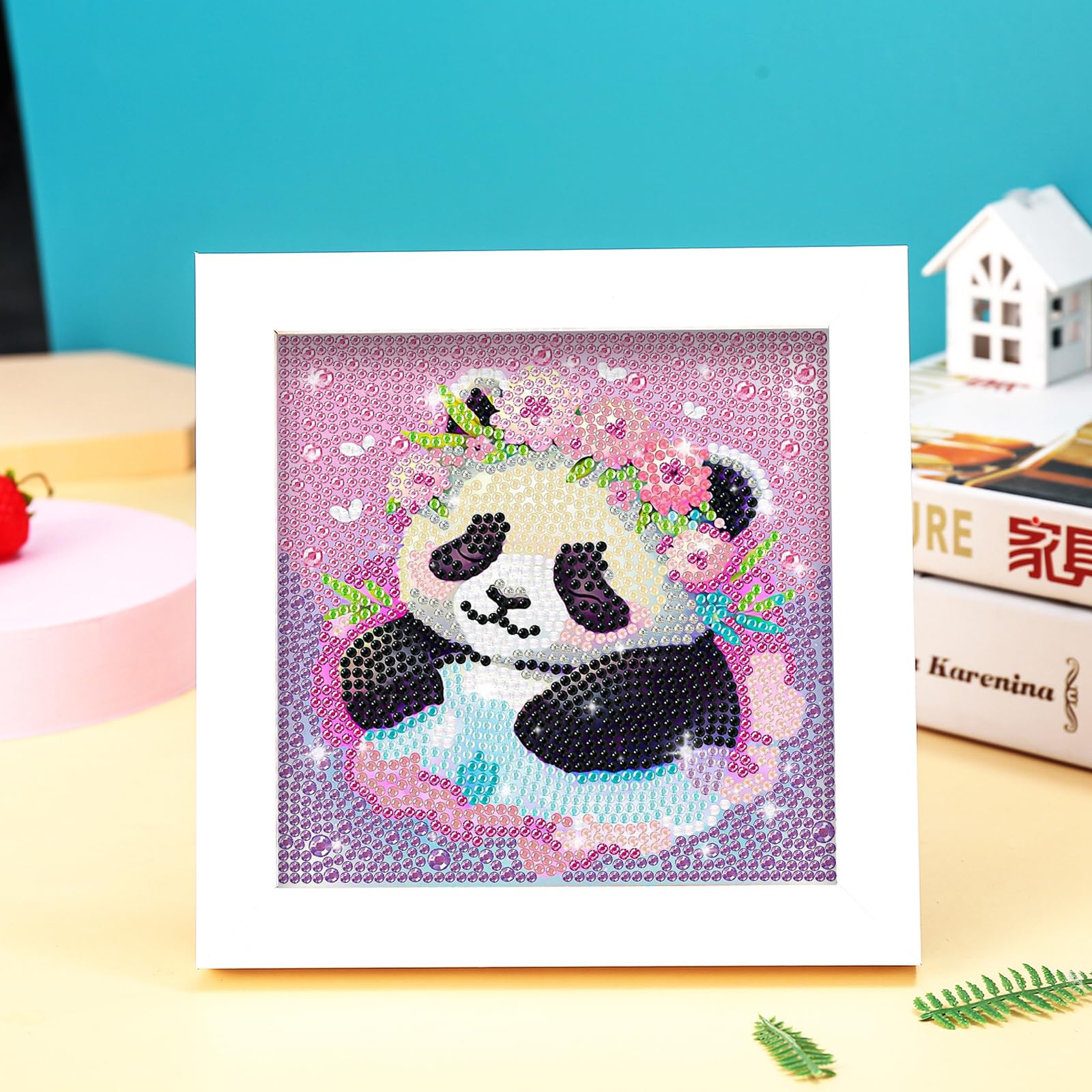 Aimorty Set Di 4 Diamond Painting 5D Per Bambini: 30x40 Cm, Con Strumenti, Animali - 5
