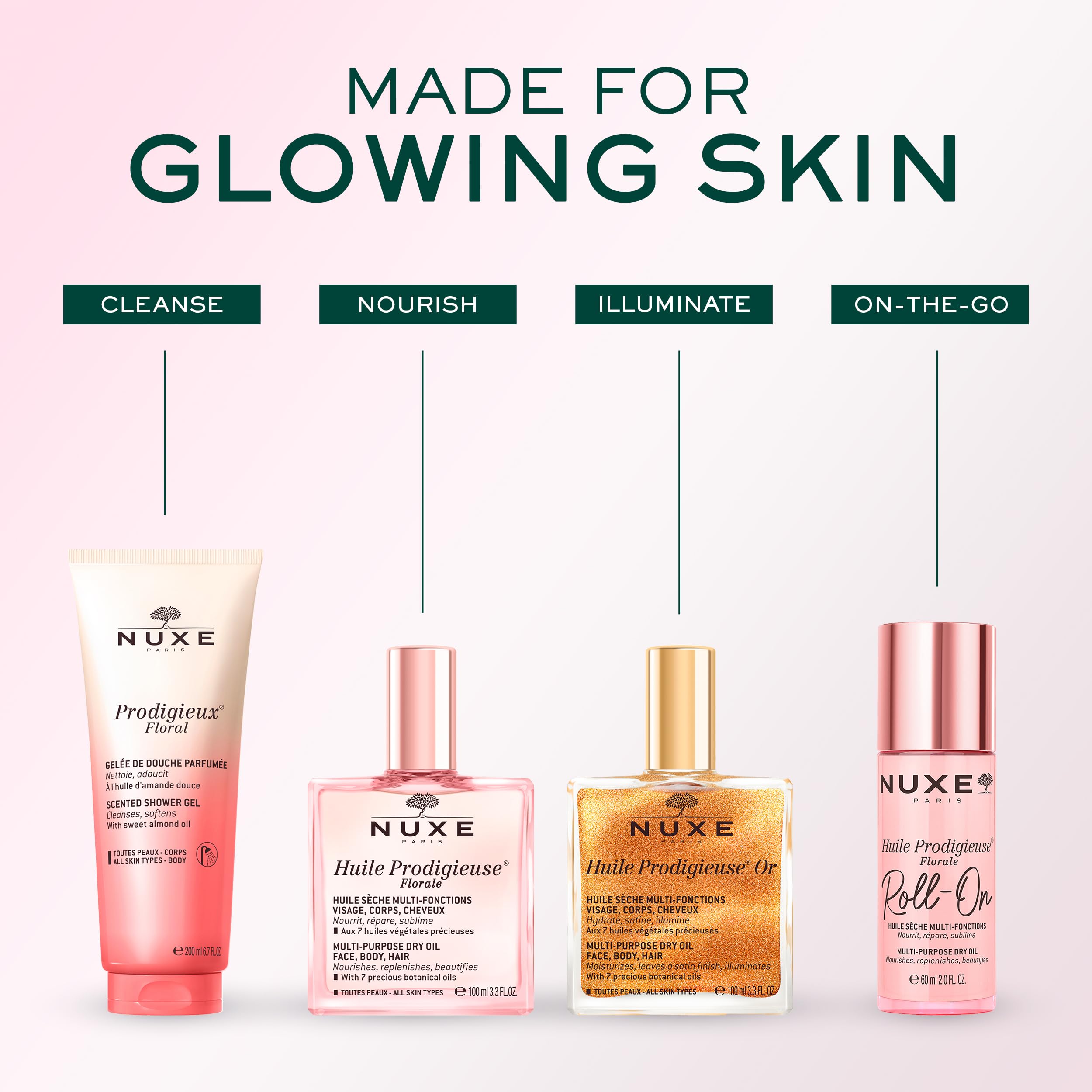 Nuxe Huile Prodigieuse Huile Florale Vapo 100 ml - 100 ml | Pielęgnujący olejek do twarzy, ciała i włosów, o delikatnym kwiatowym zapachu magnolii i białego piżma