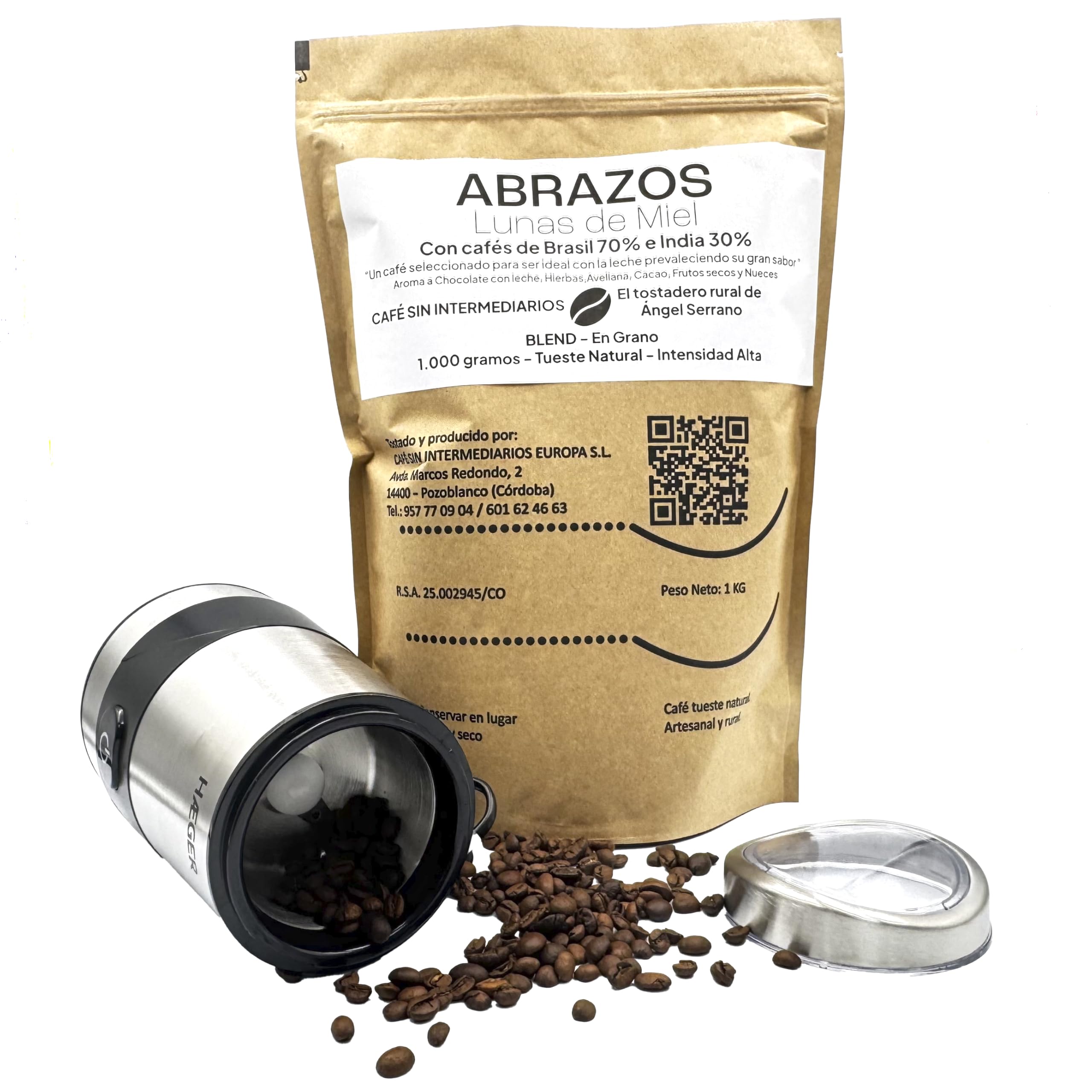 Abrazos Café Brasil En Grano sin moler Tostado Semanal Intensidad media