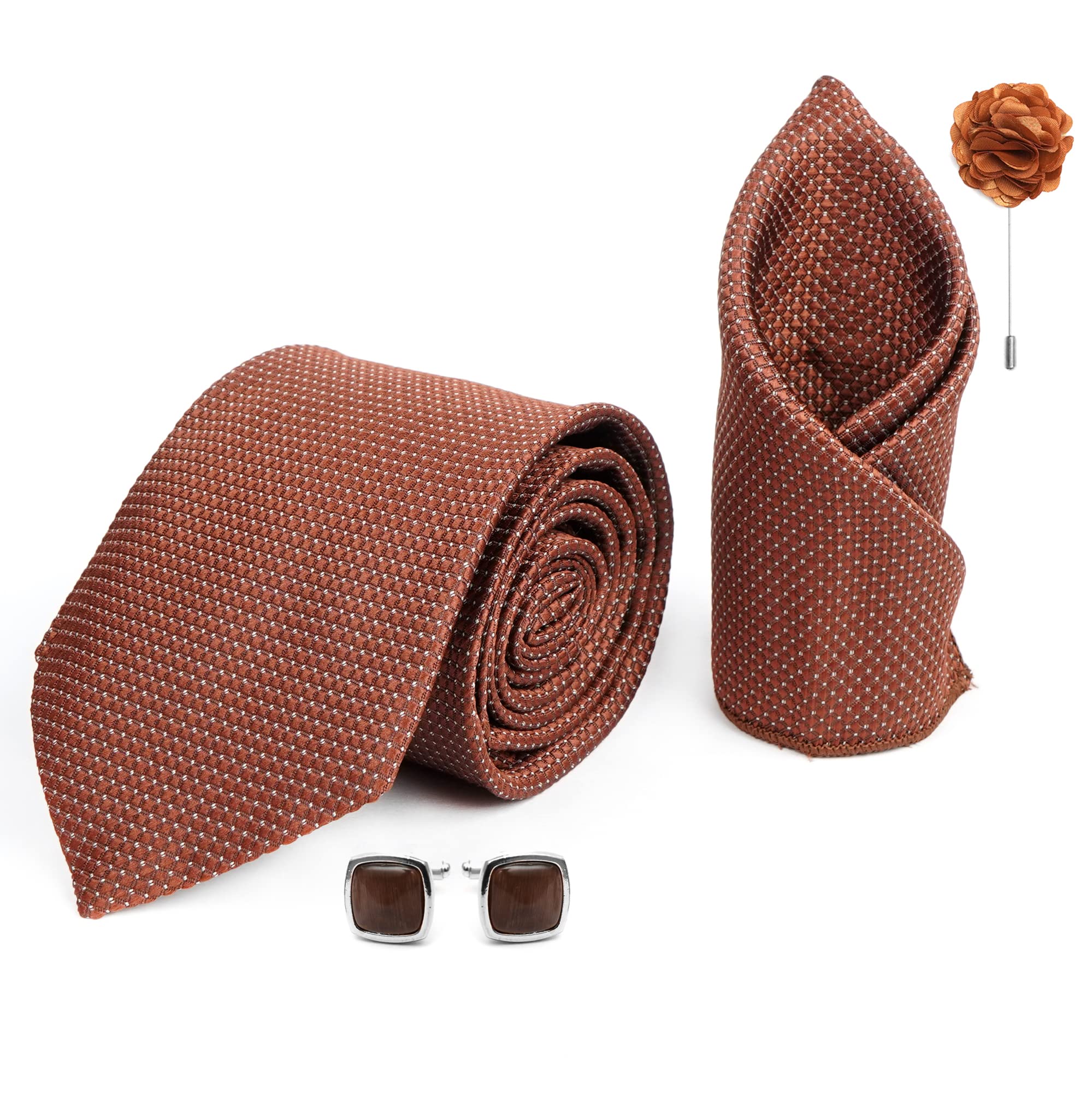 その他 tiezo Buy RIZORO Tie for Men – Dotted Silk Neck Ties Set with Cufflinks