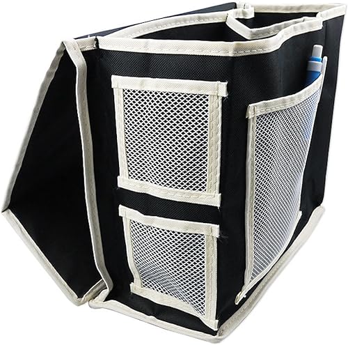 Miniatura 4 de Organizador de almacenamiento Oxford 600D para colgar en la mesita de noche, 32 x 14 x 25 pulgadas, organizador de almacenamiento de mesa, anteojos