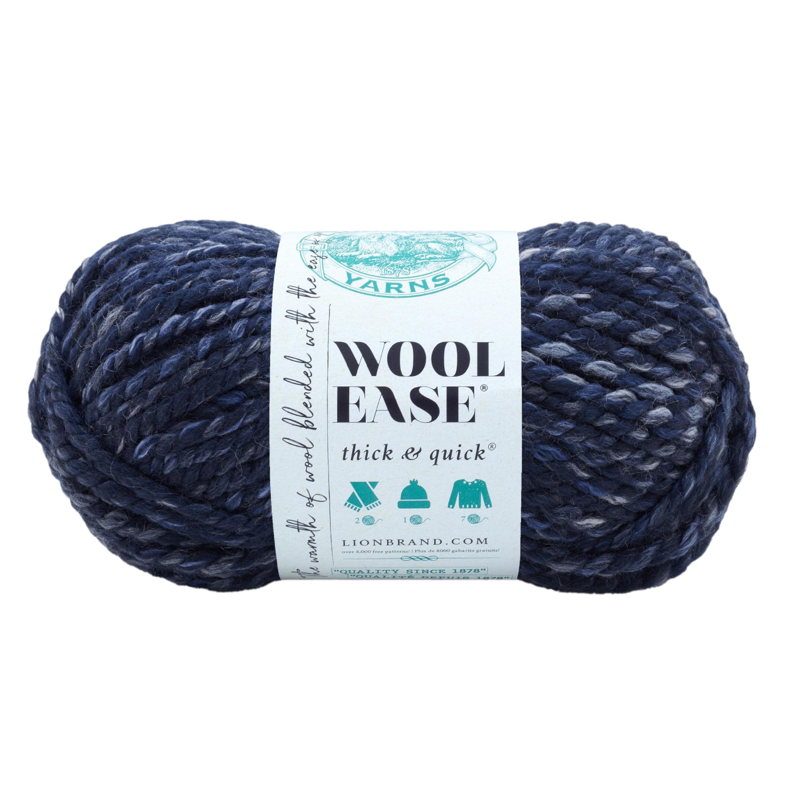 Y.A.R.N ハット Amazon.com: Lion Brand Yarn Wool-Ease Thick & Quick Yarn, Soft and