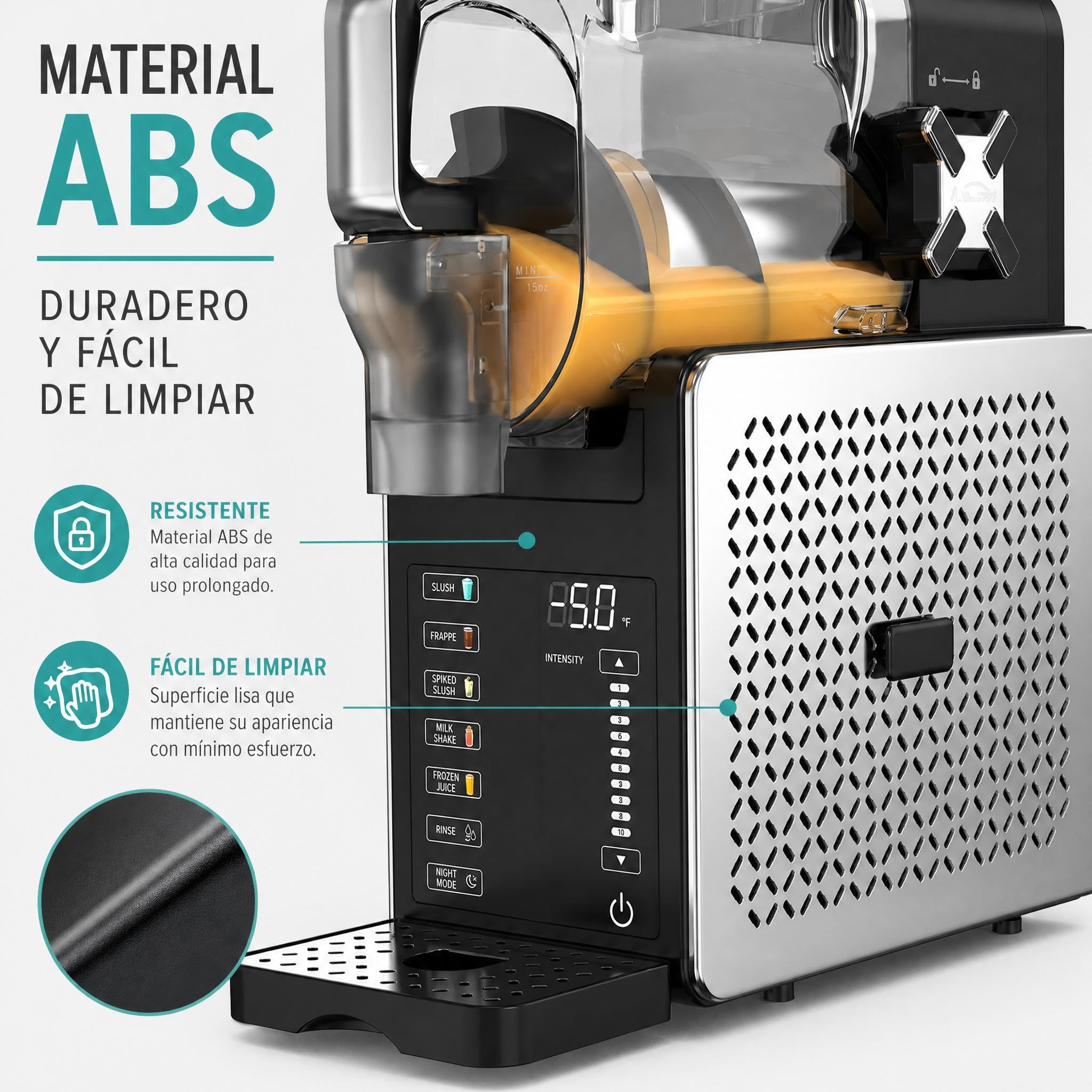 Máquina de Granizados 2.6L Sin Hielo – Granizadora Eléctrica 200W con Control Táctil, 6 Modos y Autolimpieza – Mantiene Frío 12h – Para Familia, Fiestas y Oficinas