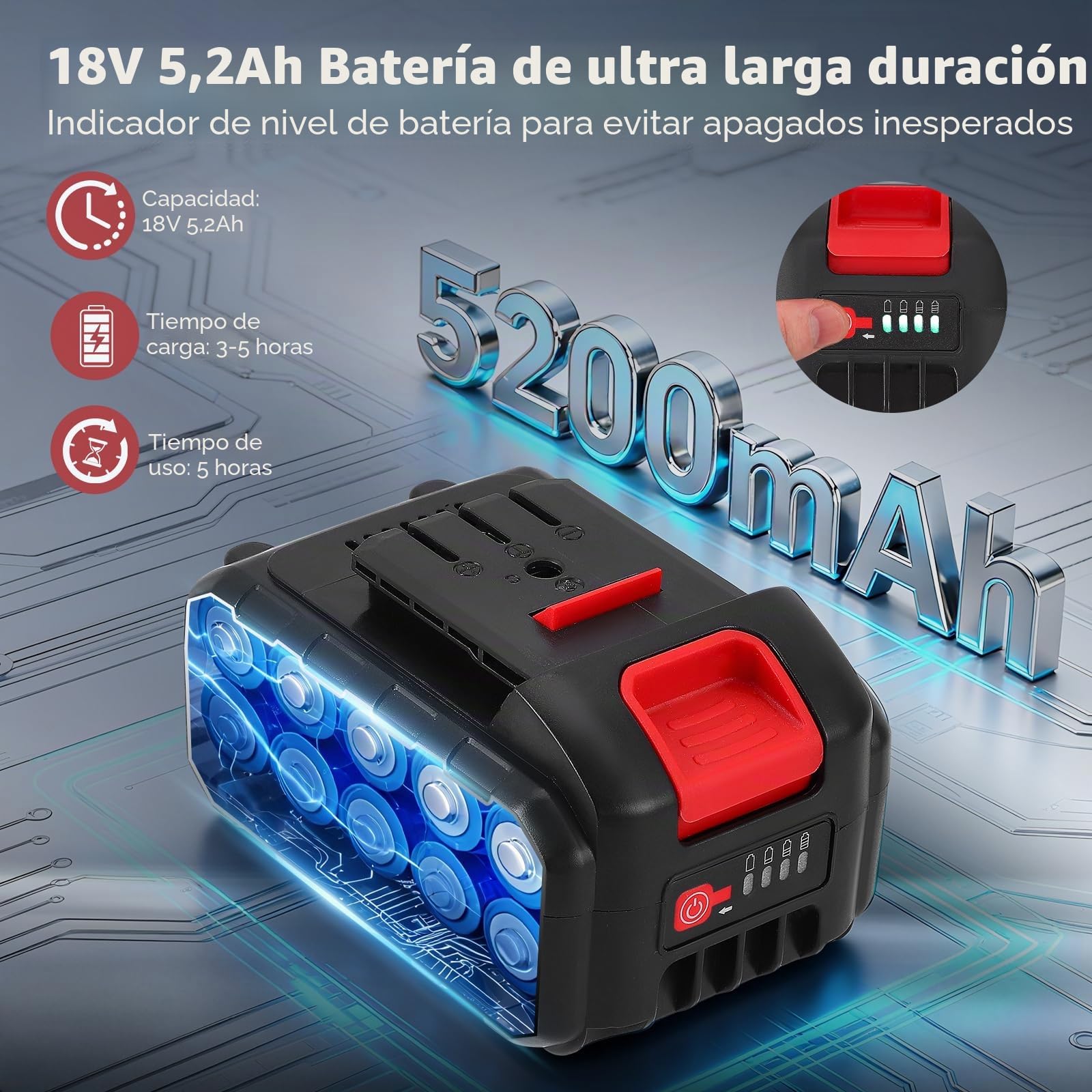 Máquina de Cierre de Bolsas 260W sin Escobillas, Motor sin Escobillas, Portátil y con Batería - Máquina de Coser Bolsas Industrial para Sacos, 2 Modos de Velocidad, 5h Autonomía, Agricultura y Almacén