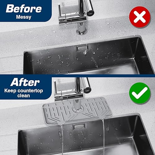 Miniatura 3 de FFD - Protector de silicona para grifo de fregadero de cocina, protector contra salpicaduras para fregadero de cocina, protector contra salpicaduras