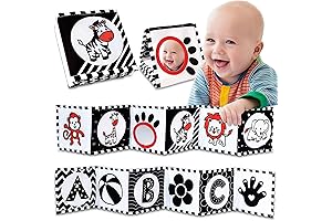 Newborn High Contrast Baby Toys: Black and White Sensory Book