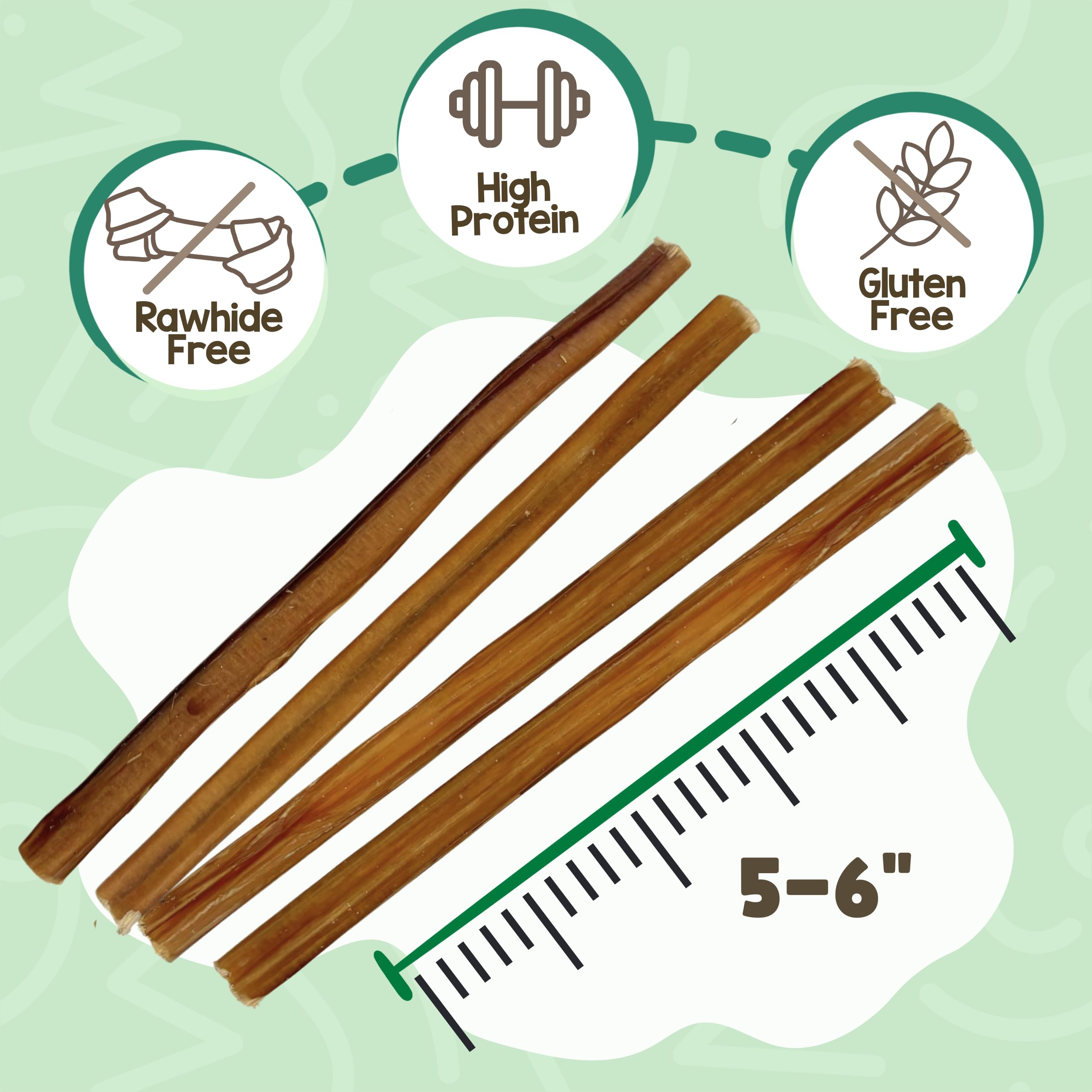 Nature Gnaws Small Bully Sticks for Dogs - Premium Natural Beef Bones - Thin Long Lasting Dog Chew Treats for Light Chewer...