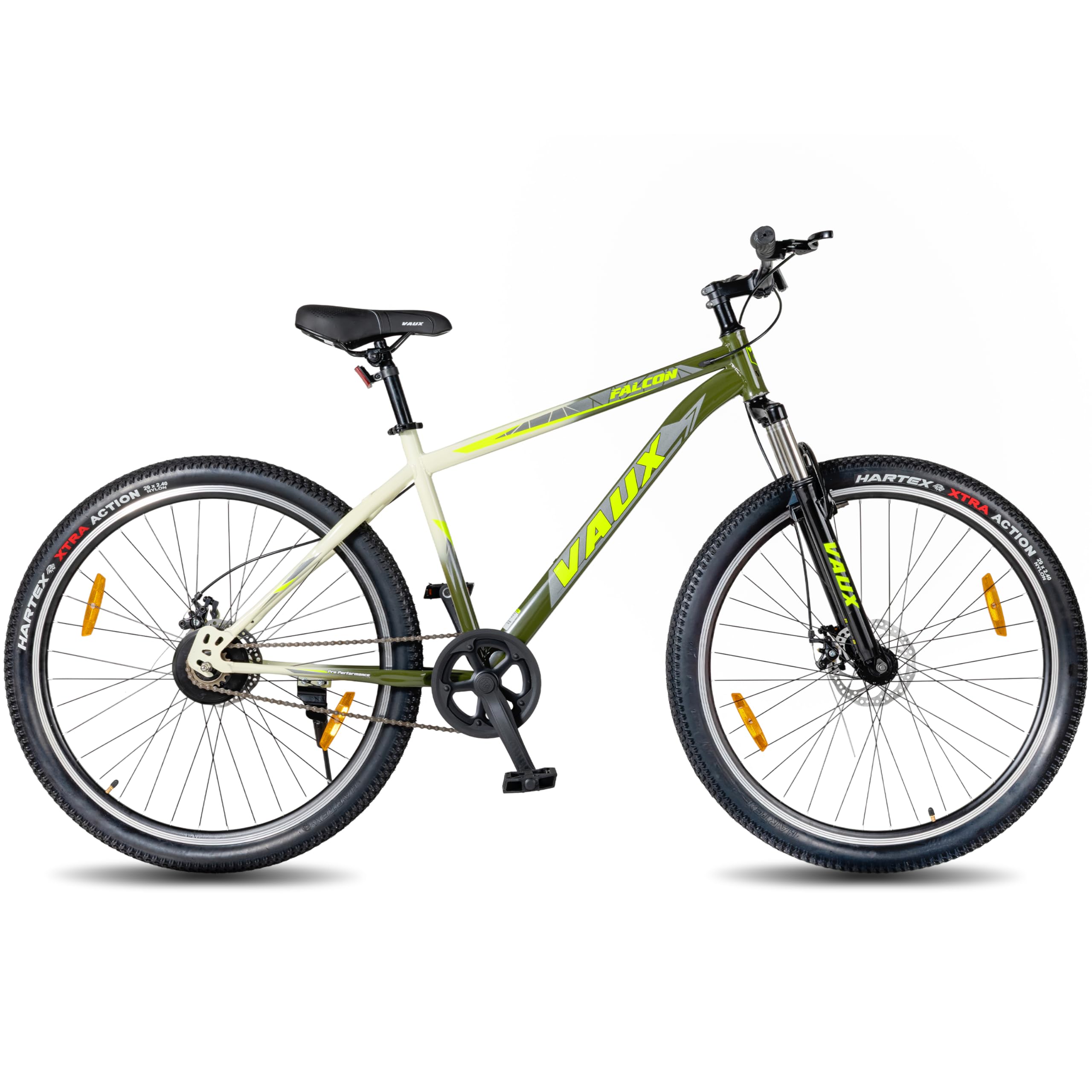 Vaux Falcon 29inch Cycle for Men with Front Suspension, Disc Brake,29T Single Speed MTB Cycle with 18" Hi-Ten Steel Frame, Double Alloy Rims & 29x2.40 Nylon Tyres(Army-Green)-image-27
