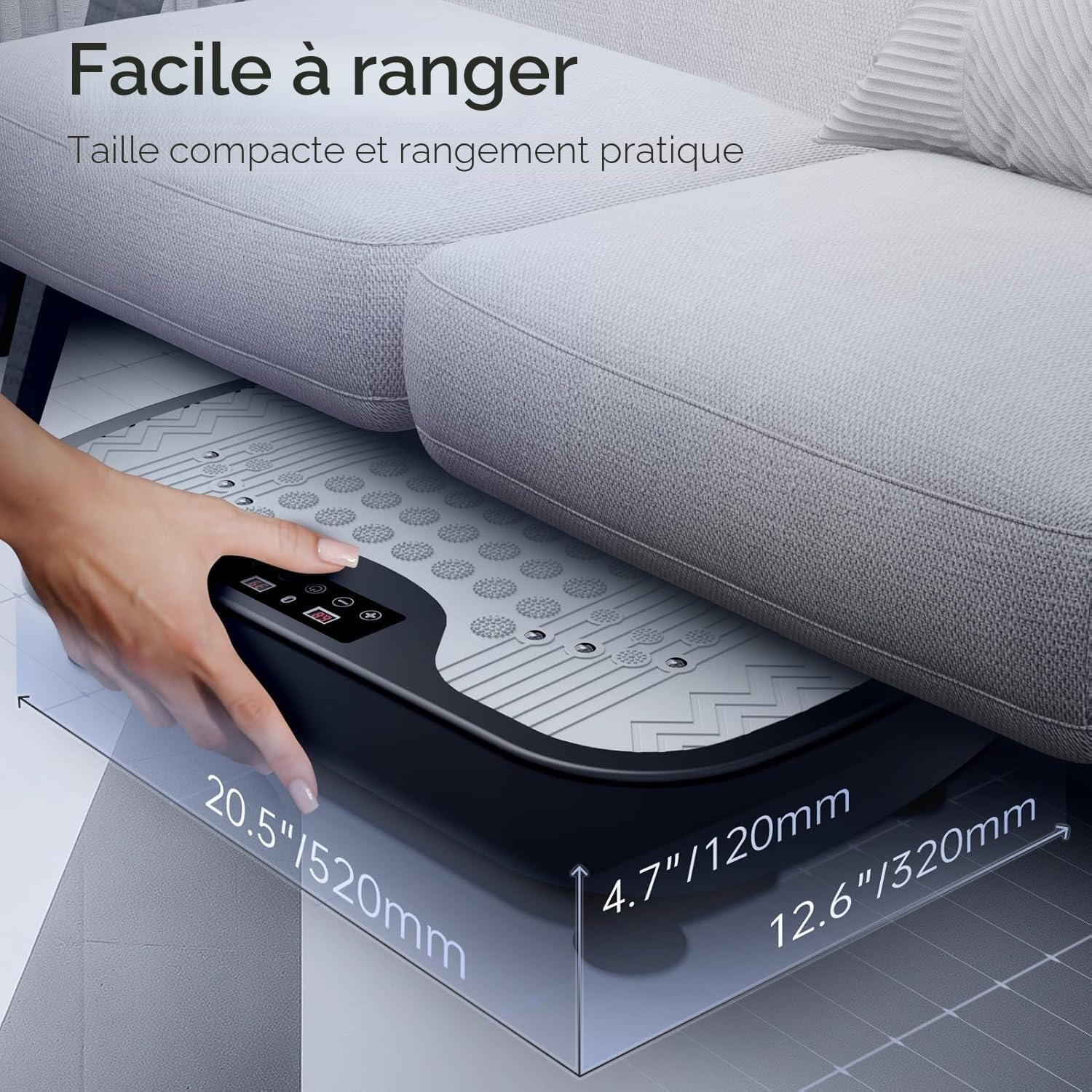 JOROTO JV30 Vibration Plate | Entraînement de Tout Le Corps pour la Maison| 9 Modes d'agitation | 99 Niveaux de Vibration | avec Bandes de résistance à Distance | Capacité de Charge 150kg