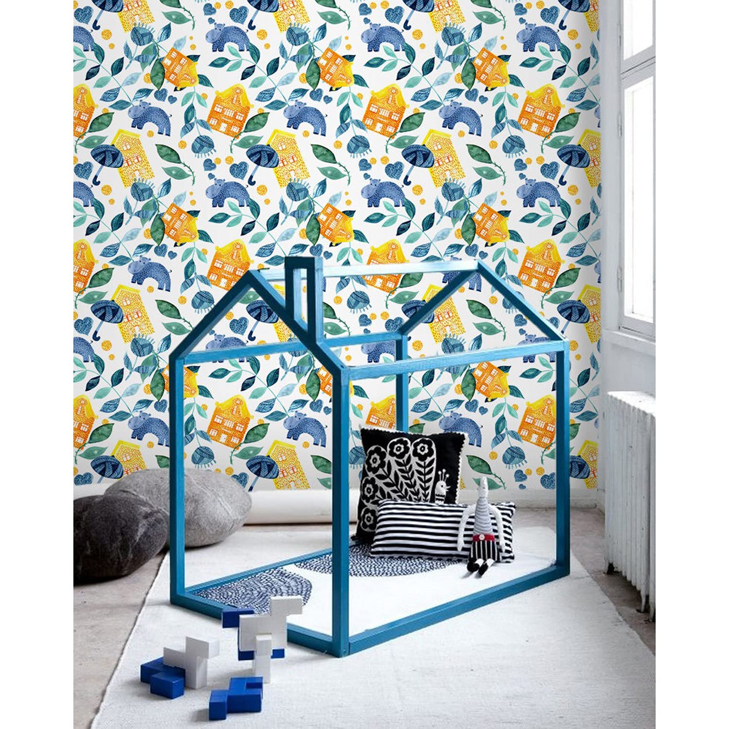 Fotomurale de hipopótamo decorativo para habitaciones infantiles