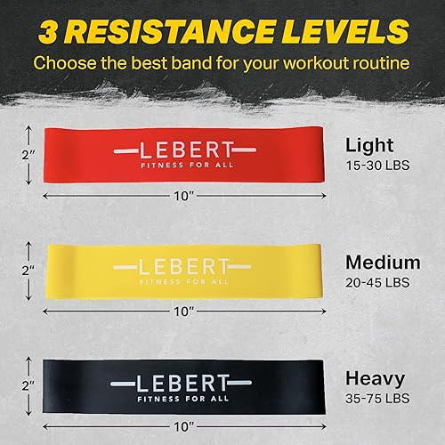 Miniatura 3 de Lebert Fitness | Lebert Mini Bandas | Bandas de ejercicio de resistencia para entrenamiento de fuerza, elasticidad y movilidad | Bandas de