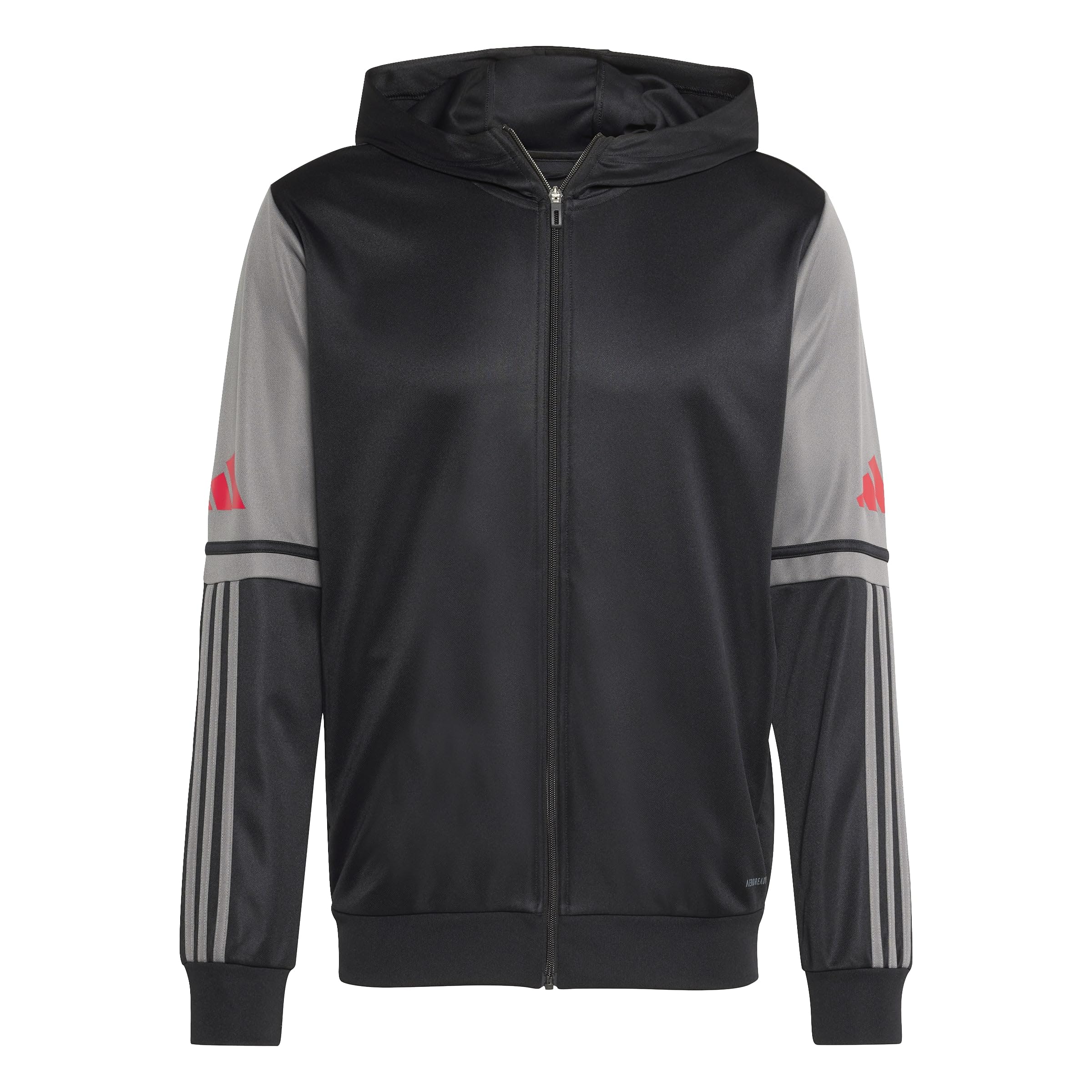 adidas Men's SQUADRA25 HOODY black/team grey four/pure ruby, XS