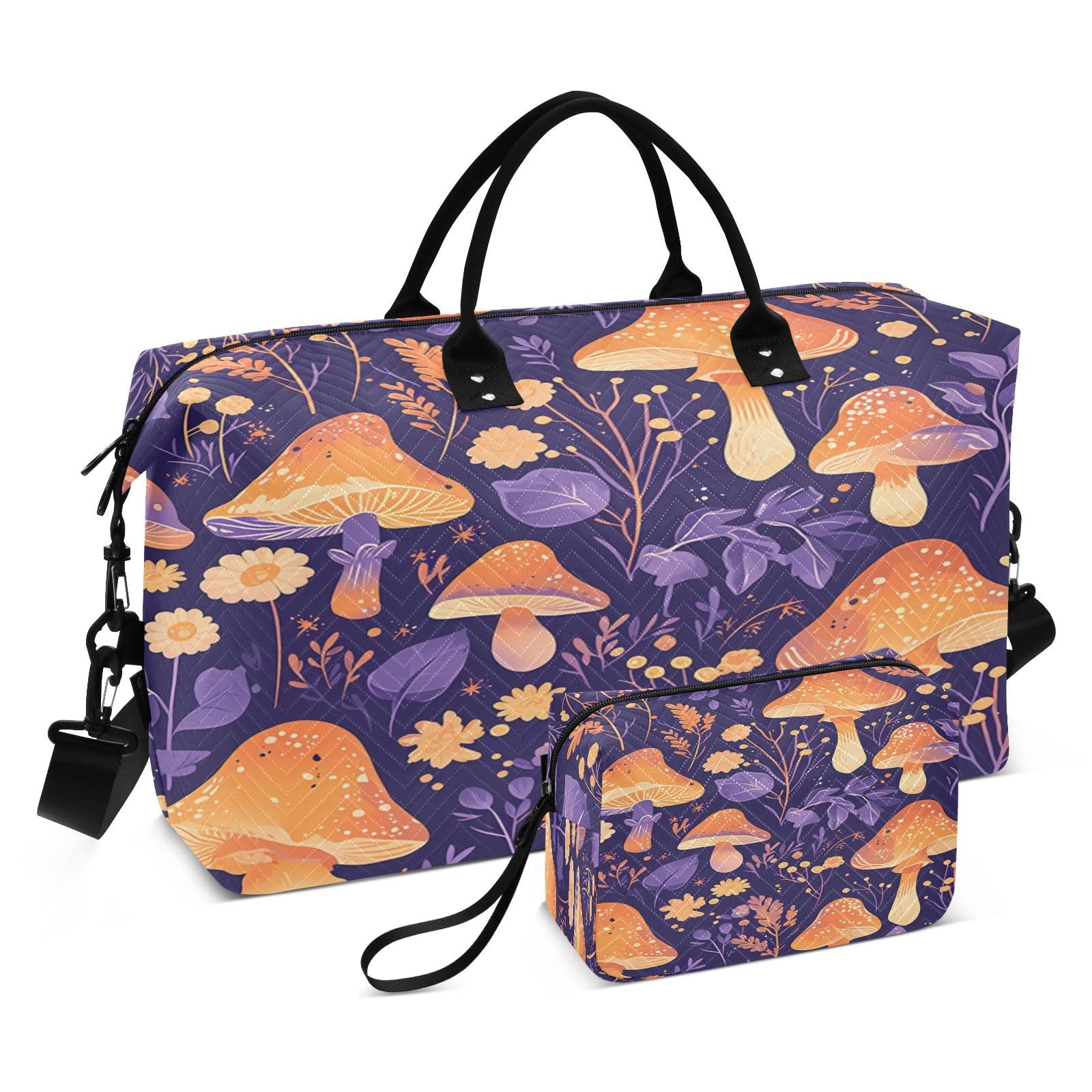 Sac à main de week-end fleurs de champignon : voyagez léger sans manquer d'espace - 8