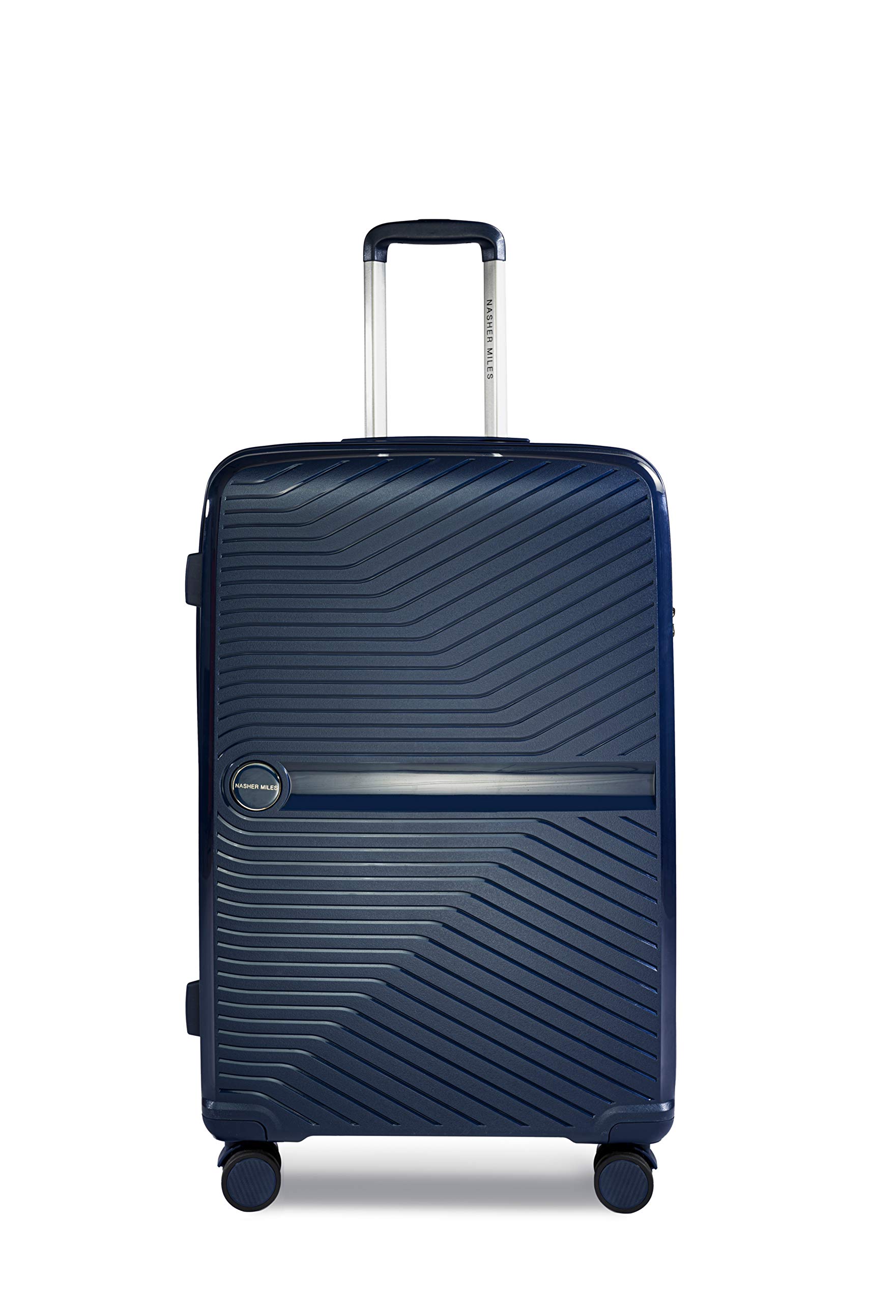 Nasher MilesBruges Hard-Sided Polypropylene Check-in Luggage 28 inch | 75cm | 8 Wheels Large Trolley Bag for Travel | Suitcase (Navy Blue)
