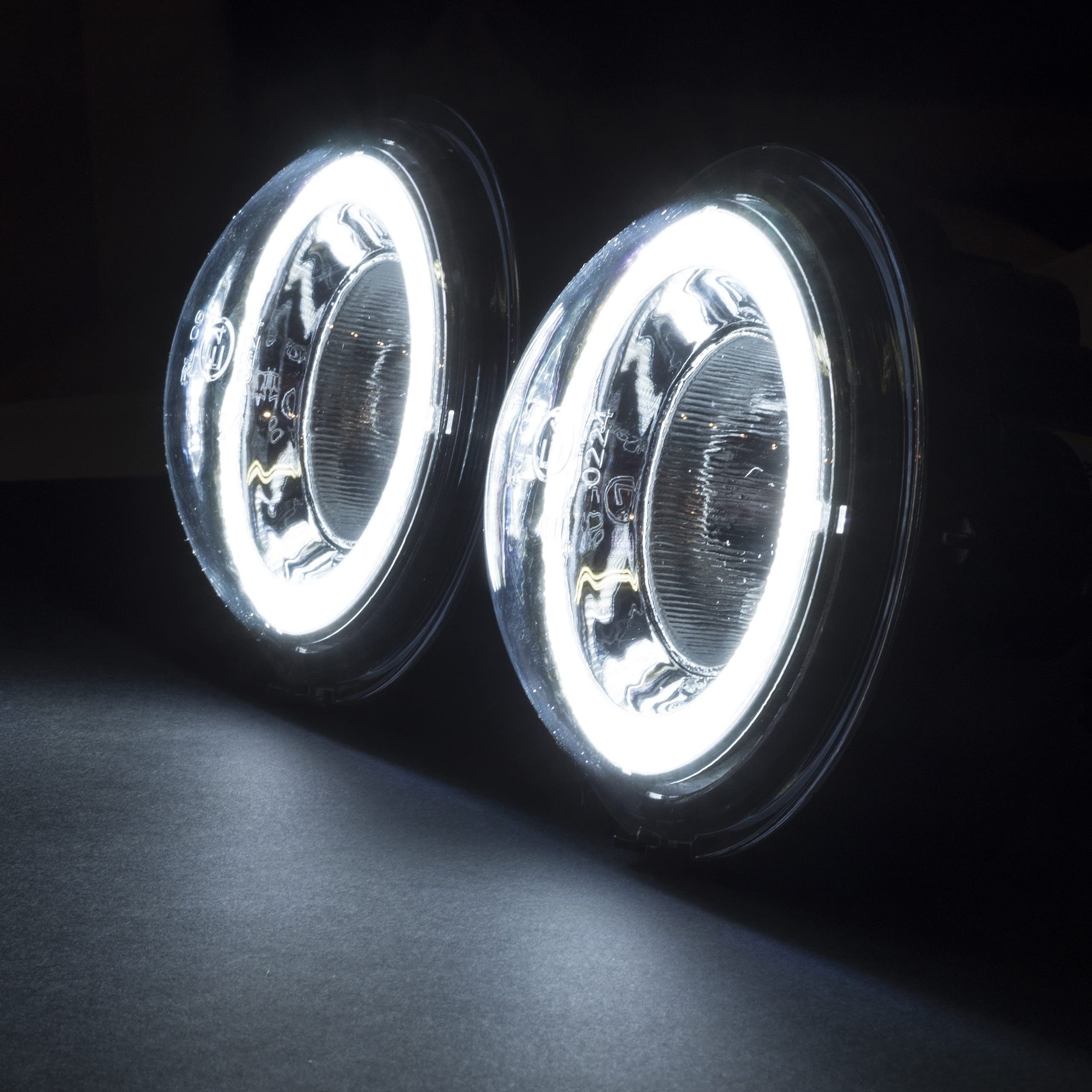 2w1 Światła do jazdy dziennej LED DRL + FOG, Reflektory lampy MINI R55-61, Okrągłe światła przeciwmgielne EinParts, Homologacja R87