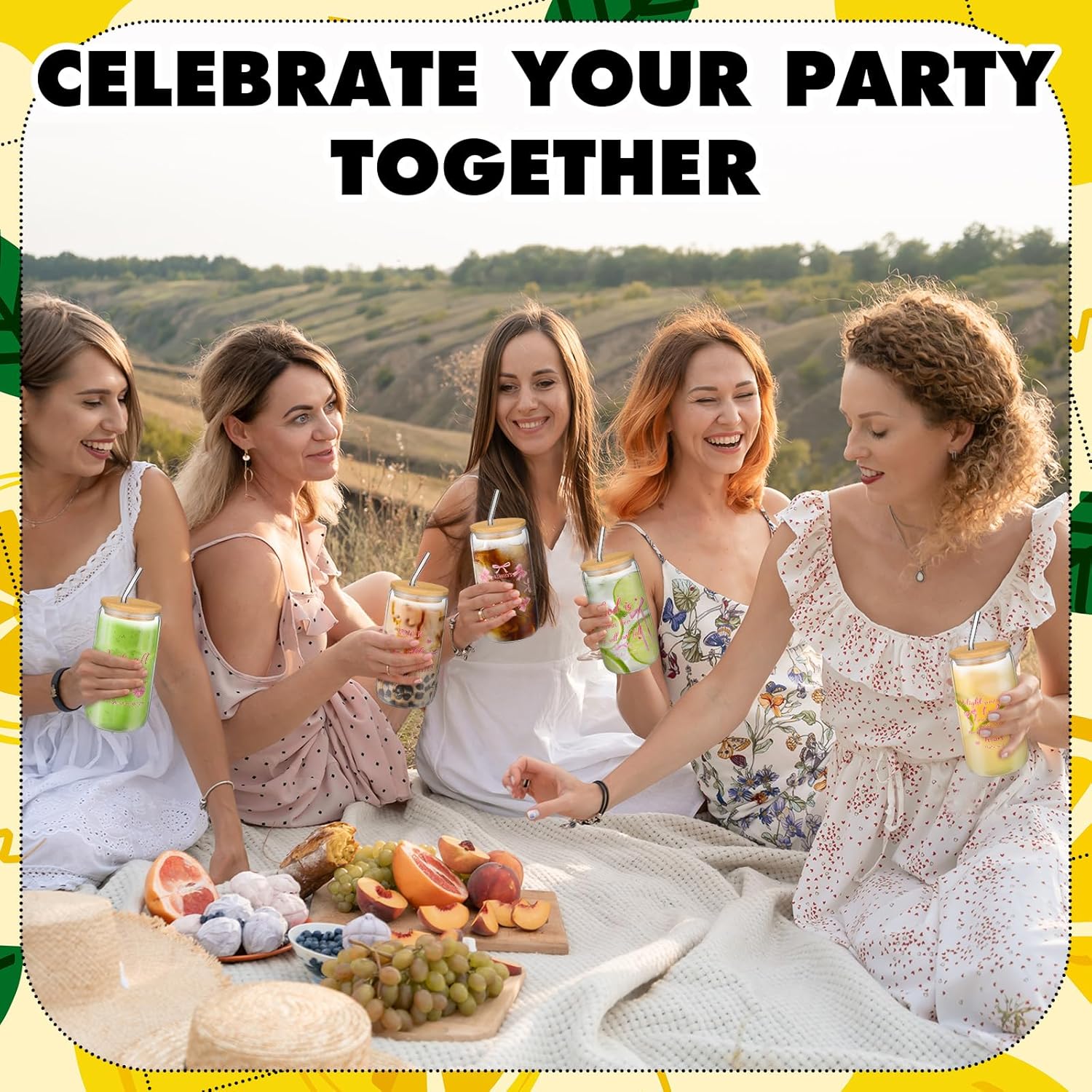 6 Sets Coquette Bow Glass Cup 16oz Pink Bow Glass Cup with Lids and Straws Bible Verse Coffee Tumbler Drinking Jars with Box and Card Christian Valentine's Day Mother's Day Gifts for Women - Image 5