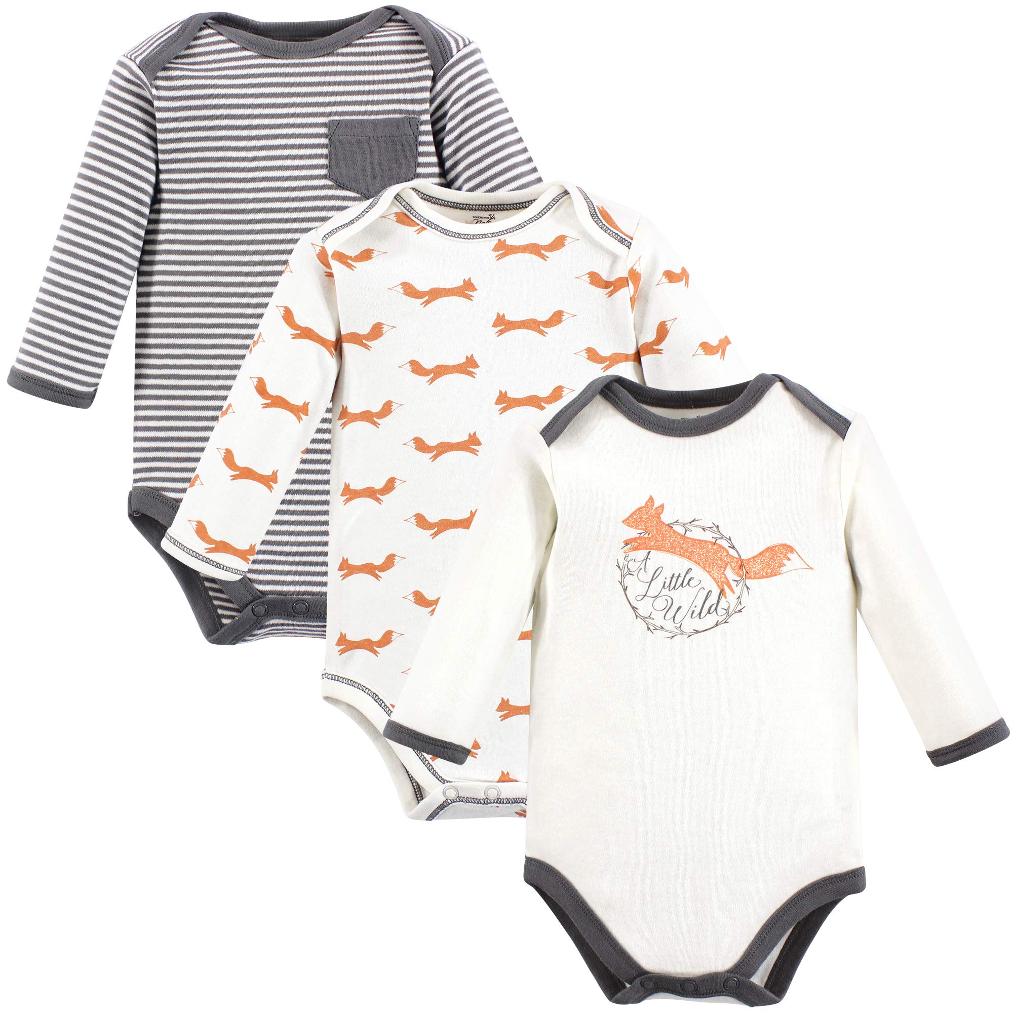 Touched by Nature baby-girls Organic Cotton Long-sleeve Bodysuits