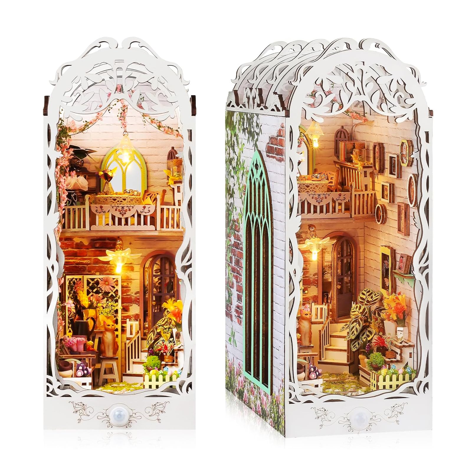 The Book Nook Kit, Booknook Decorativa, Booknok para Adolescente Adulto, DIY Miniature House de Madera, Nookbook con Muebles, Book Nook Libreria para Decorar Estanterías y Regalos Creativos