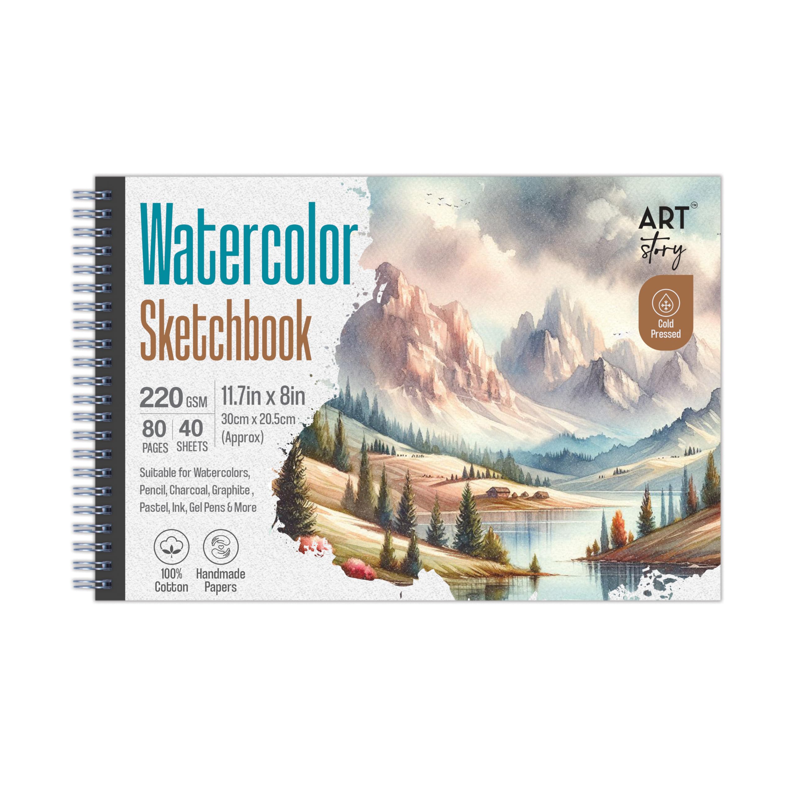 See full amazon price history chart for Little Birdie Art Story Watercolour Sketchbook - Cold Pressed Cotton Artist Paper 220gsm, Spiral Bound (L 11.7in x W8inch) Little Birdie Art Story Watercolour Sketchbook - Cold Pressed Cotton Artist Paper 220gsm, Spiral Bound (L 11.7in x W8inch) (B0CYBSY7NR) Amazon Price History, Amazon Price Tracker