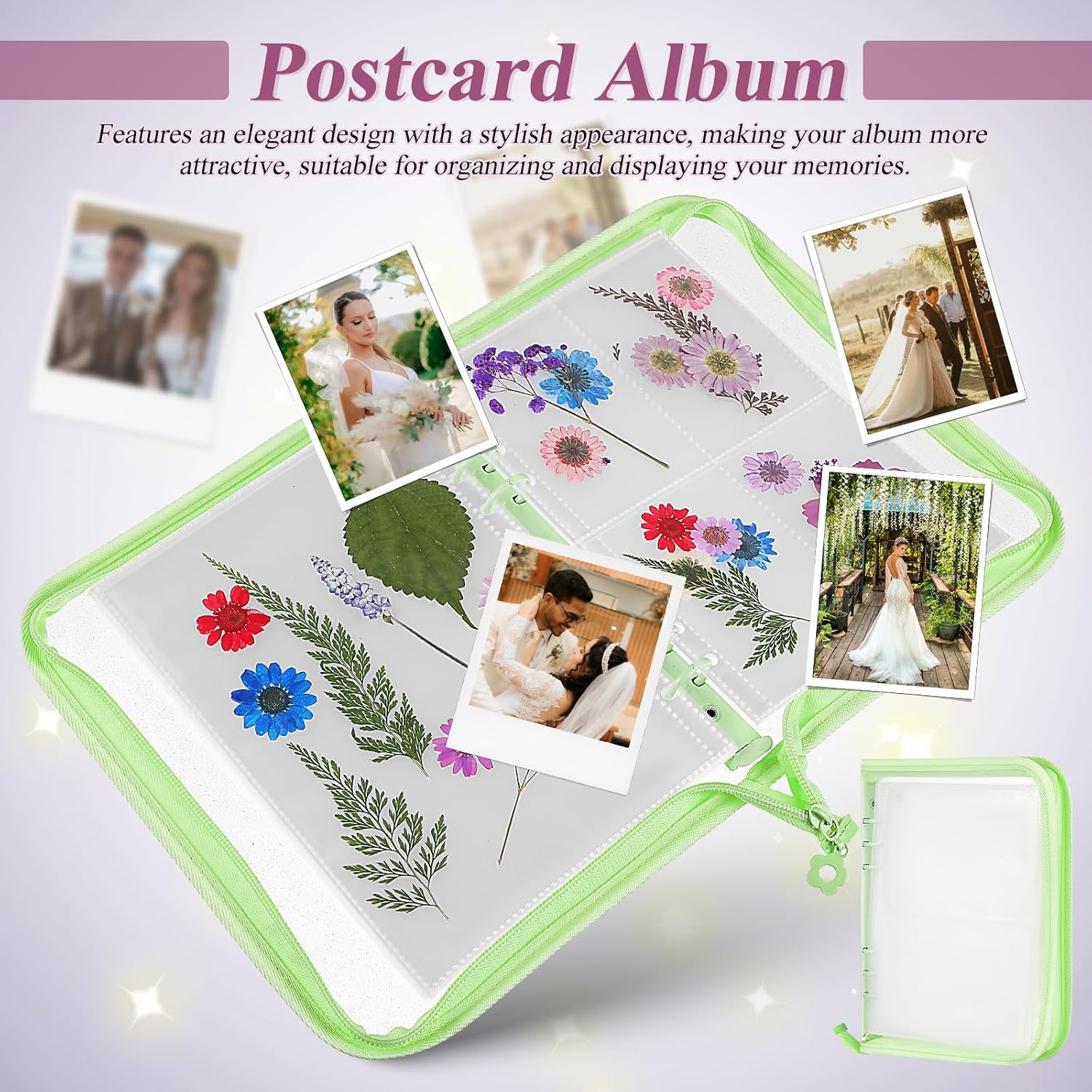 Toyvian Photocard Binder Album with Ample Pages Large Capacity with Pvc Sleeves, Convenient and Stylish Photo Card Holder for Organizing for Organizing Kpop Photocards and Stickers Kpop