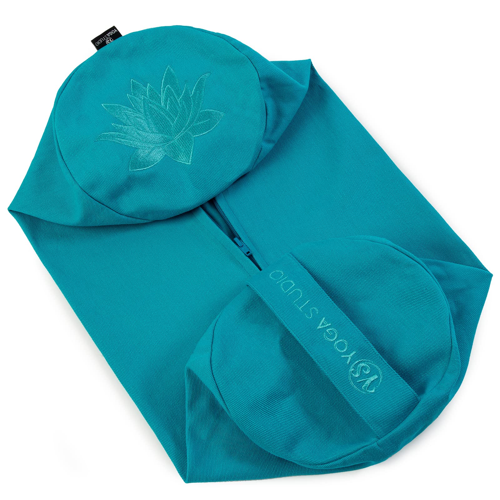 Yoga Studio Spare Organic Cotton Bolster Covers With Handle And Zipper (Aqua)
