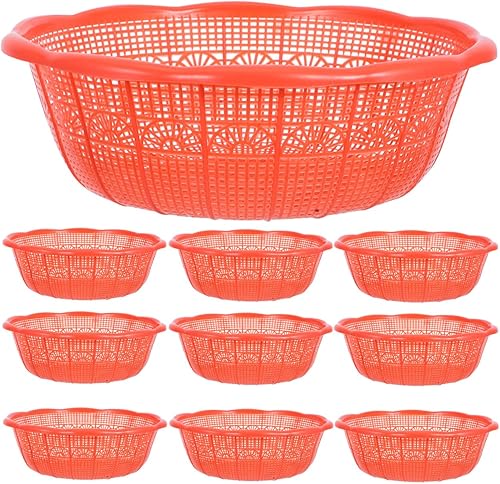 Miniatura 1 de 10 Uds. De Plástico Tazón De Arroz Cesta De Lavandería De Plástico Cesta De Frutas De Cerámica Colador De Bayas Colador De Cocina Colador De