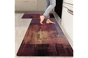 2 Piece Anti-Fatigue Bedside Floor Mats for Improved Comfort and Safety for the Elderly