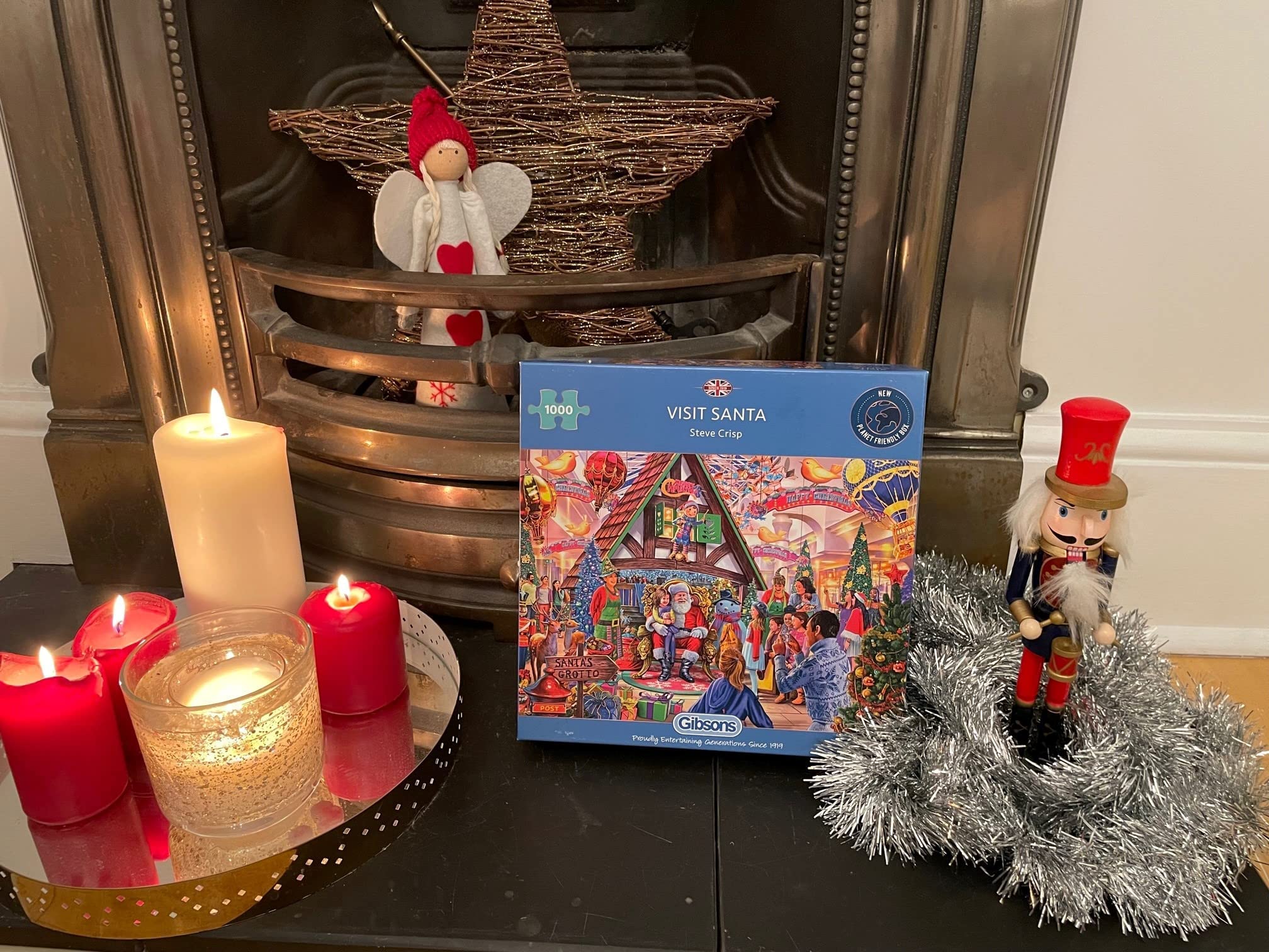 Visit Santa Puzzle de 1000 pièces | Puzzle de Noël | Puzzle durable pour adultes | Planche 100 % recyclée de qualité supérieure | Cadeau idéal pour les adultes | Gibsons Games