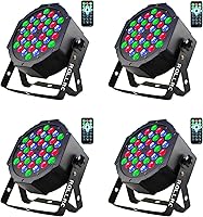 Vista 1 de Luces Par, 36 luces LED RGB de 1 W, luces de escenario de DJ con control remoto compatibles con DMX, luces Par activadas por sonido, 9 modos