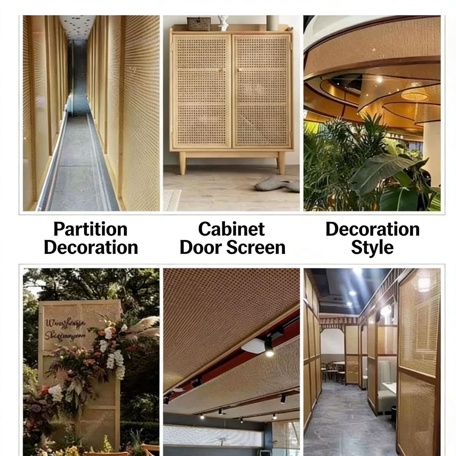 PE Rattan Gurtband Rolle Wiener geflecht Wasserdicht Handgemachtes Sternanis Rattan Möbeldekoration für Stühle Möbel Kommode Schrank schranktüren(Size:100x300cm,Color:Braun)