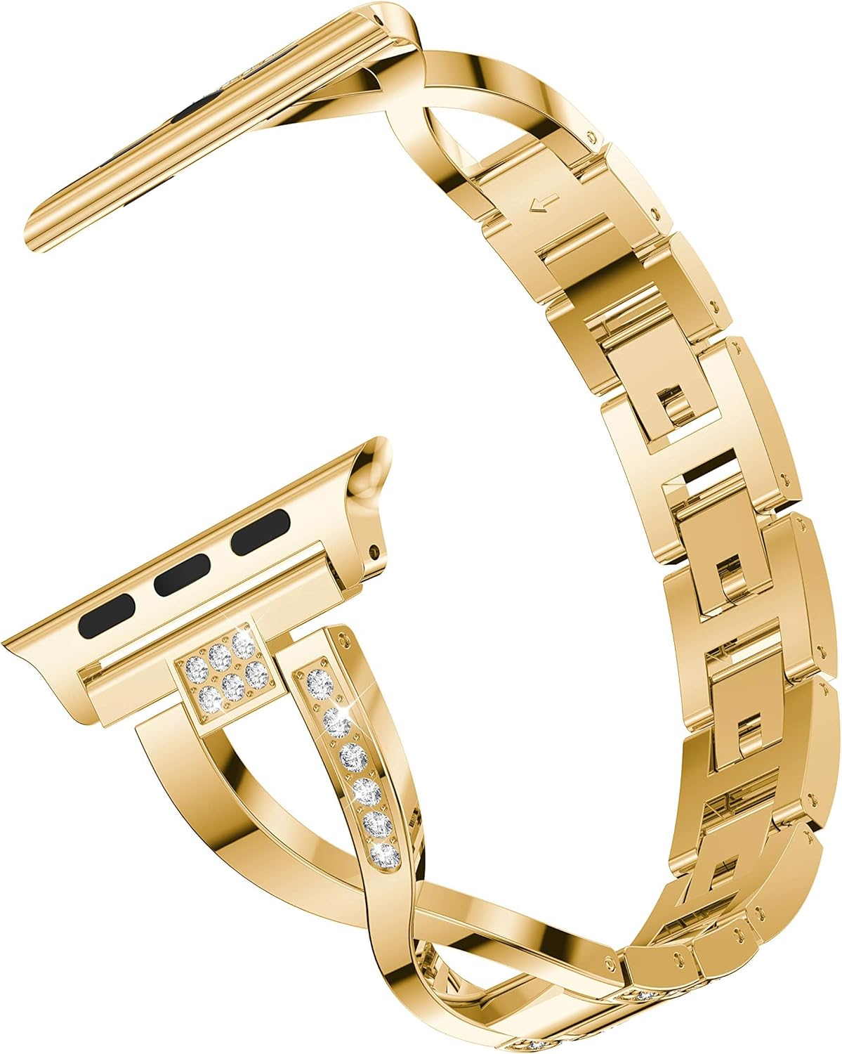 DSAAplus Gold Metal Bands Compatible With Apple Watch Band 38mm 40mm 41mm 42mm 44mm 45mm 46mm 49mm Stylish Chain Bracelet for iWatch Series 11 10 9 8 7 6 5 4 SE/Ultra 3 2 1