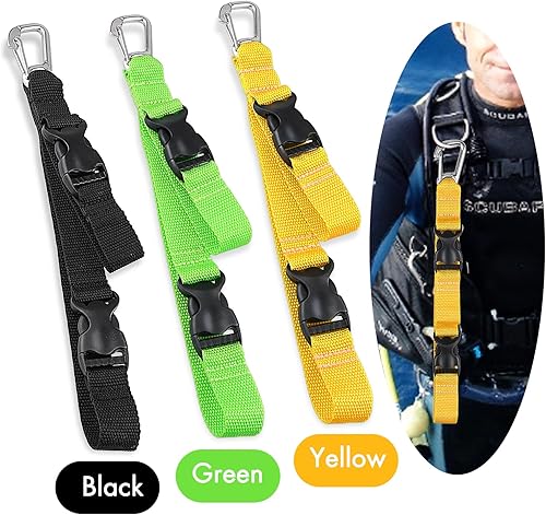 Miniatura 7 de Soporte de aleta y máscara de buceo, aletas de buceo BC y clip para máscara con dos correas de correa de liberación rápida