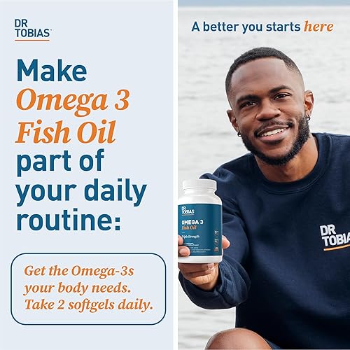 Miniatura 6 de Dr Tobias Aceite de pescado omega 3  Suplemento nutricional dietético de triple fuerza  Ayuda a apoyar la salud cerebral y cardíaca incluye EPA y