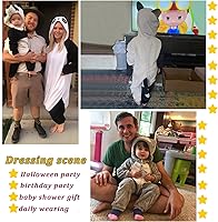 Vista 34 de TONWHAR Disfraz unisex de Halloween de animales para bebé y niño pequeño para otoño e invierno