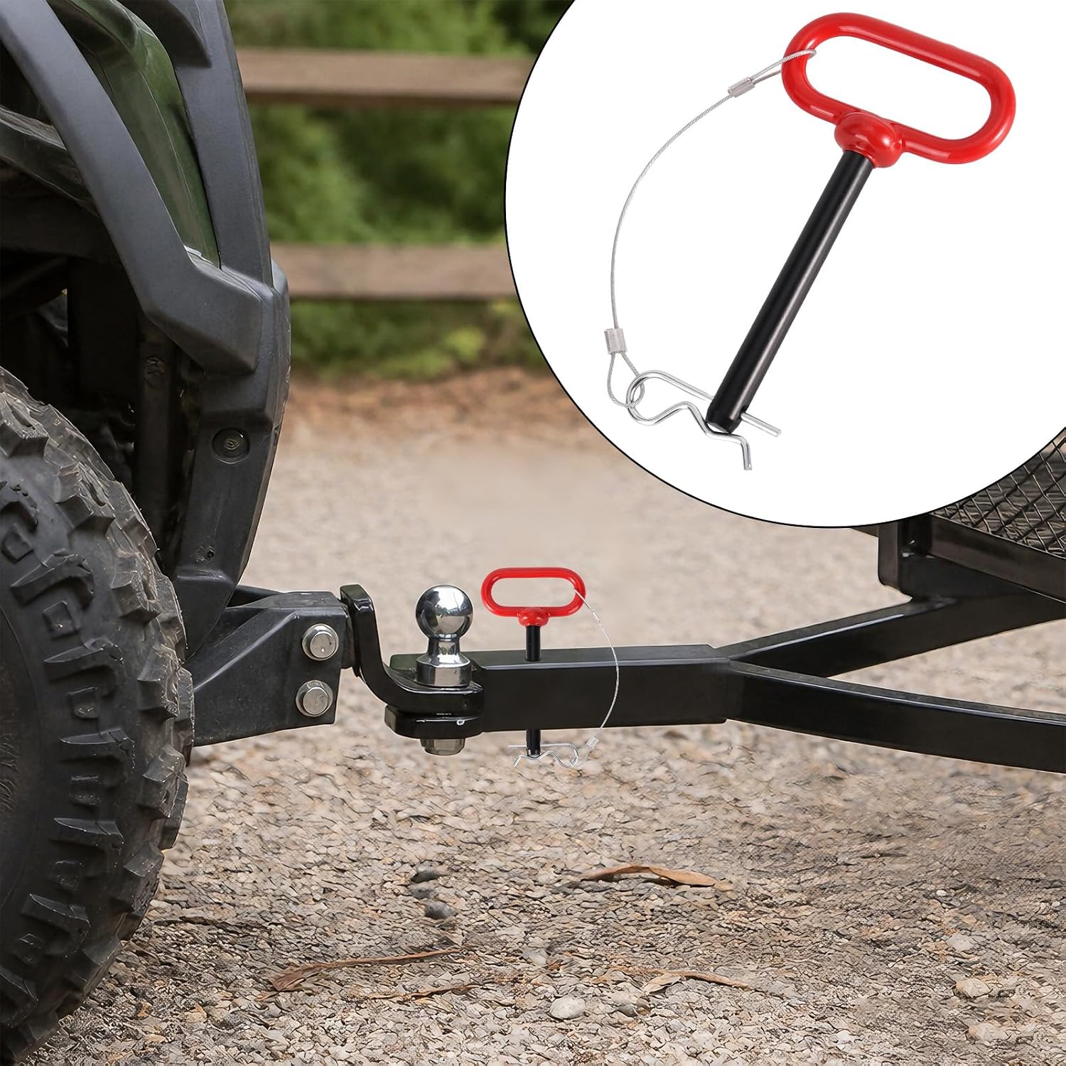 Penitue 2pcs 1/2 x 4 Inch Trailer Hitch Pins, Trailer Tow Hitch Pins