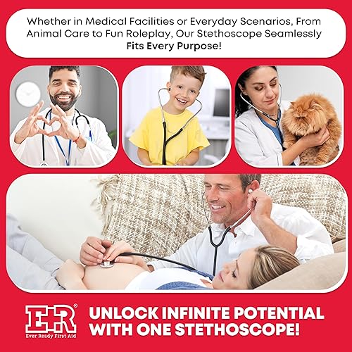 Miniatura 6 de Ever Ready First Aid - Estetoscopio de doble cabezal color negro
