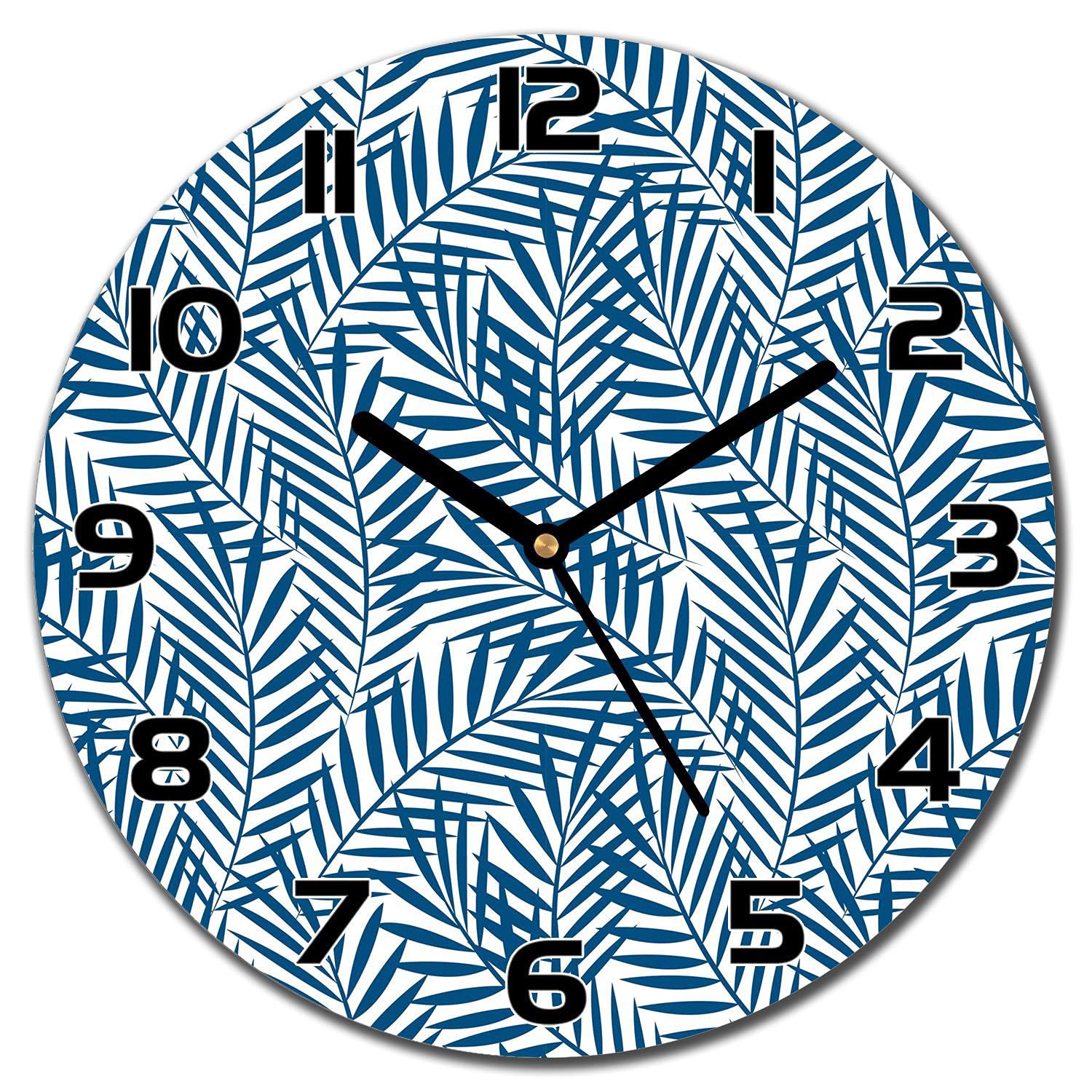 Horloge en verre plumes géométriques Coloray pour remplacer vos cadres ternes