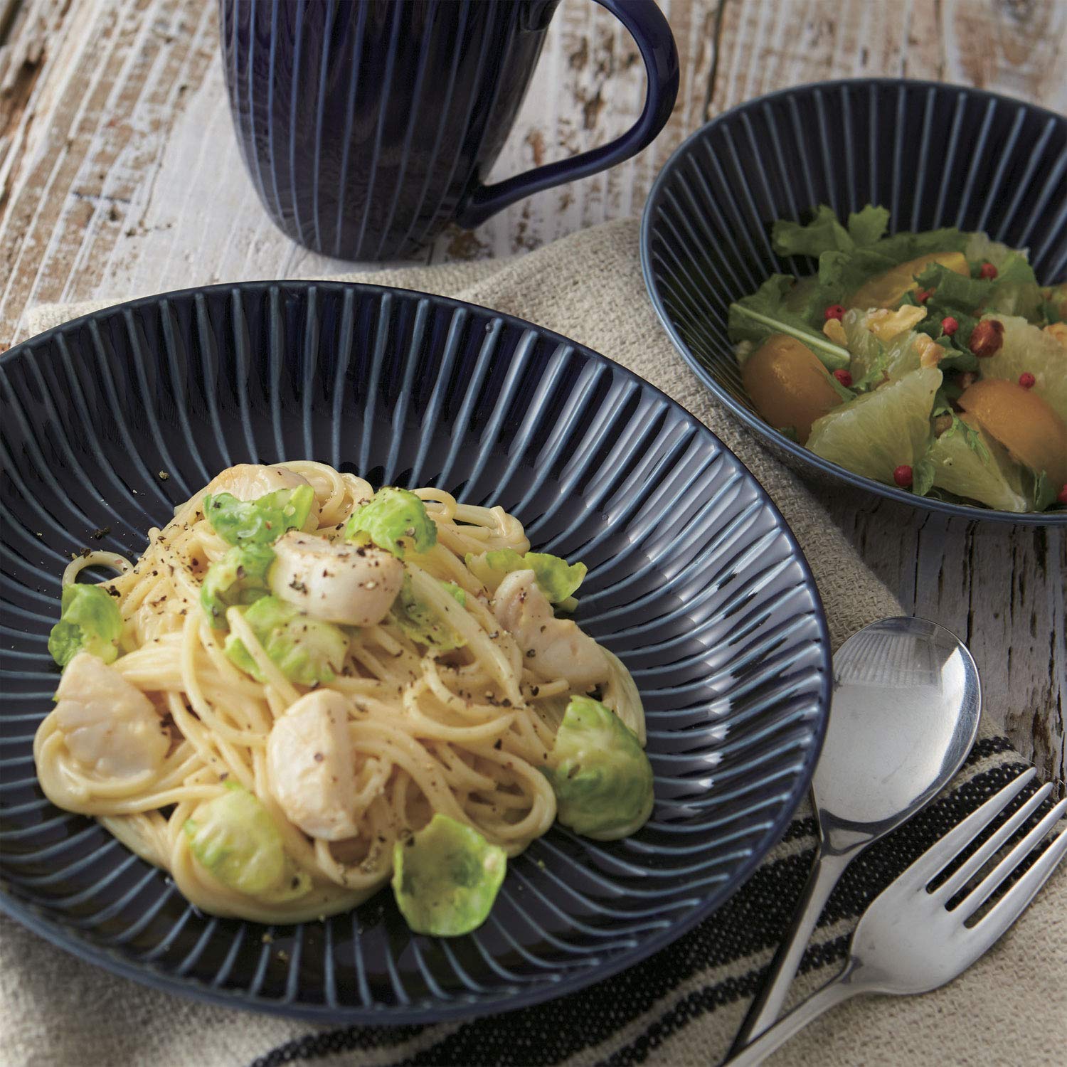 Amazon.co.jp: TAMAKI ライン プレート 23 ブルー 直径23.5×高さ